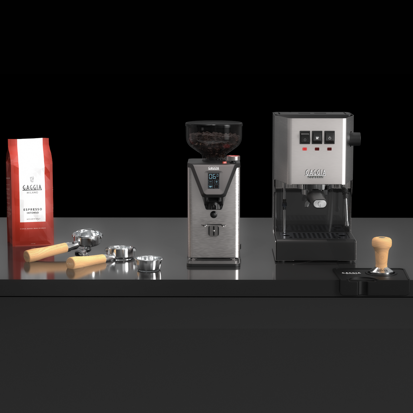 Gaggia Milano MDF 55 Coffee Grinder: Touchscreen & Rotating Knob Controls, Stepless Micrometric Adjustment, Flat Burr, 310W Motor, 250g Hopper – Made in Italy