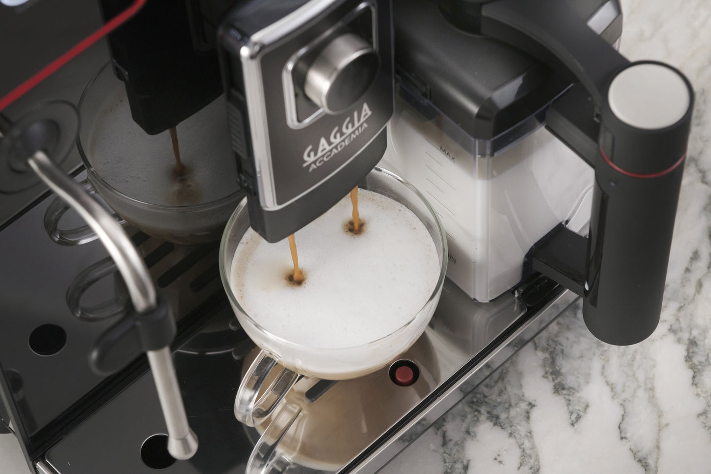 New Accademia | Bean To Cup Espresso And Coffee Machine | Luxury Black Glass Facade | Made in Italy
