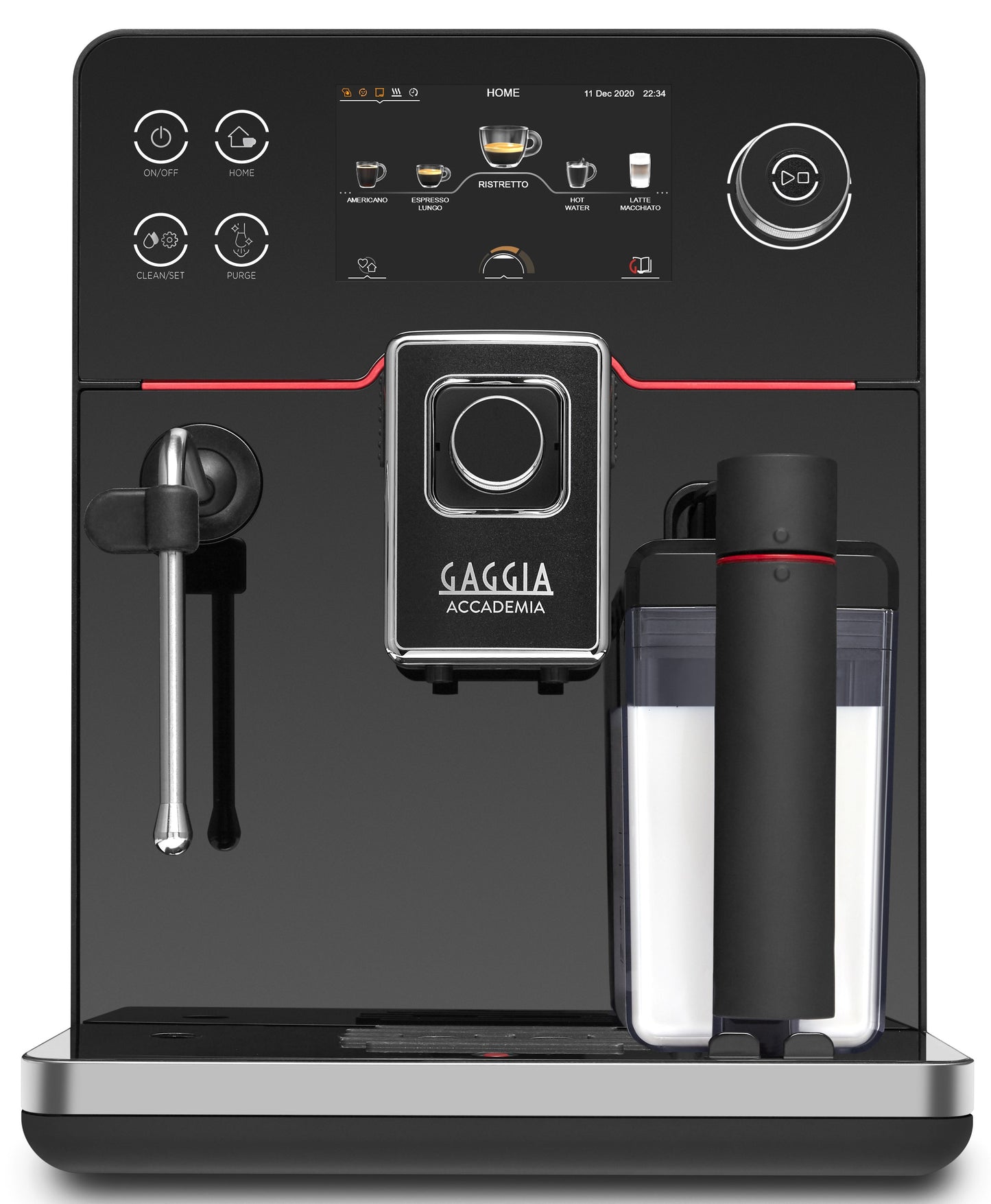 New Accademia | Bean To Cup Espresso And Coffee Machine | Luxury Black Glass Facade | Made in Italy