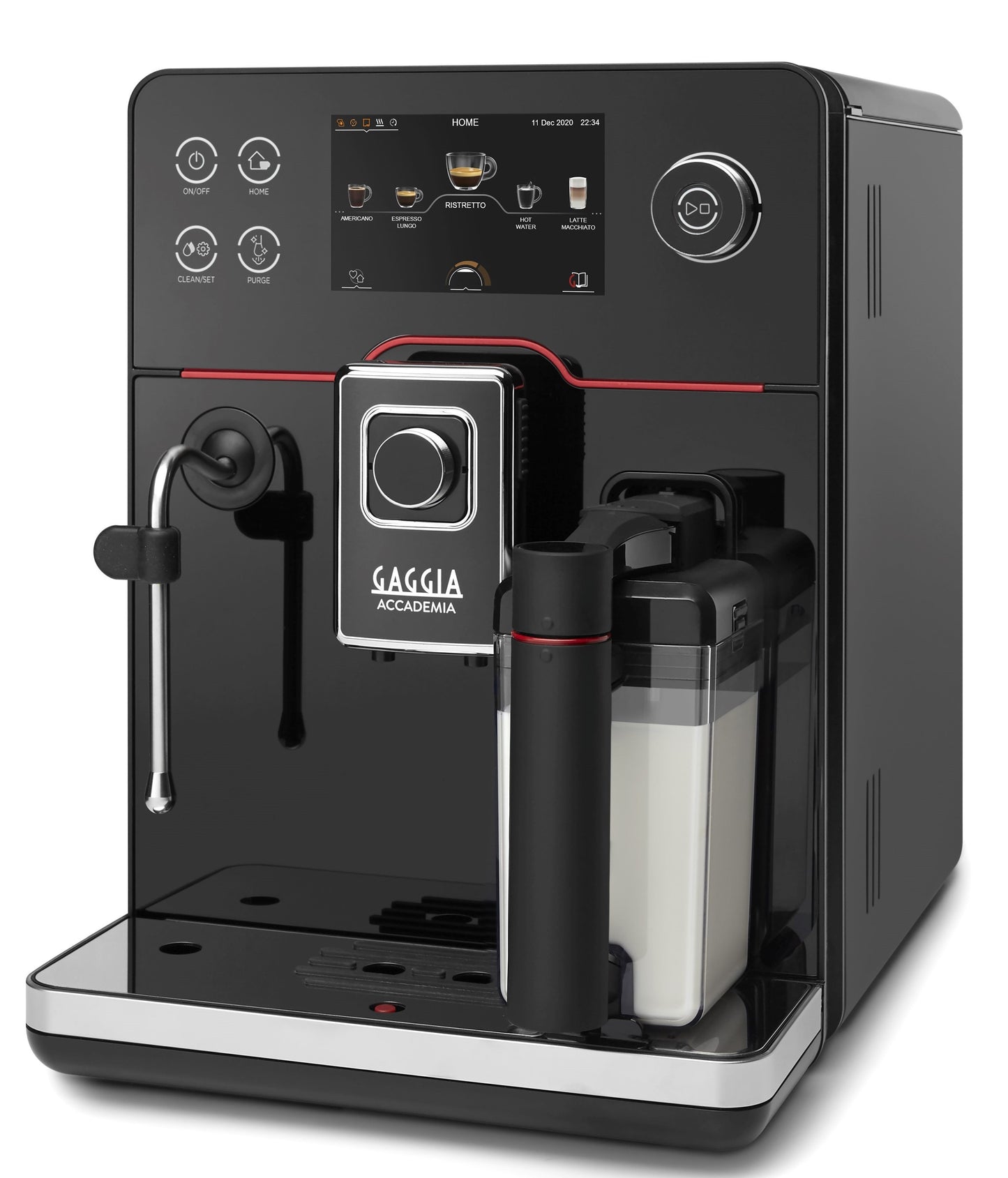 New Accademia | Bean To Cup Espresso And Coffee Machine | Luxury Black Glass Facade | Made in Italy