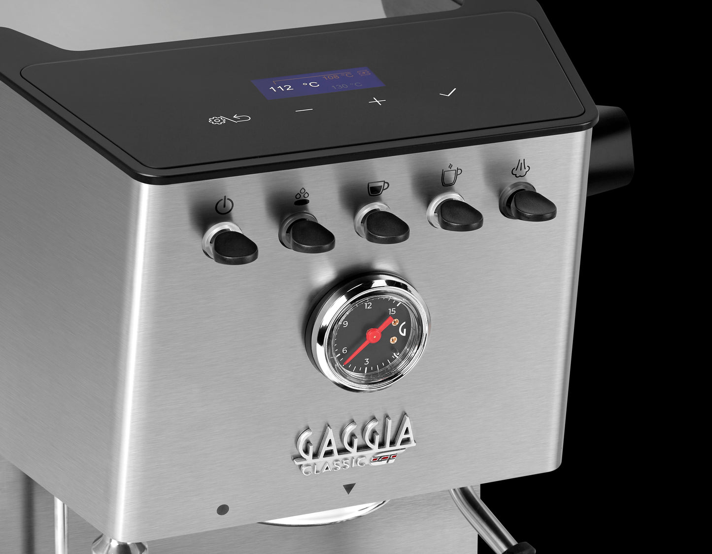 Gaggia Classic GT Dual-Boiler Espresso Machine | Dual-PIDs, Pre-Infusion & Intuitive Screen | Made in Italy | Colored TFT Display