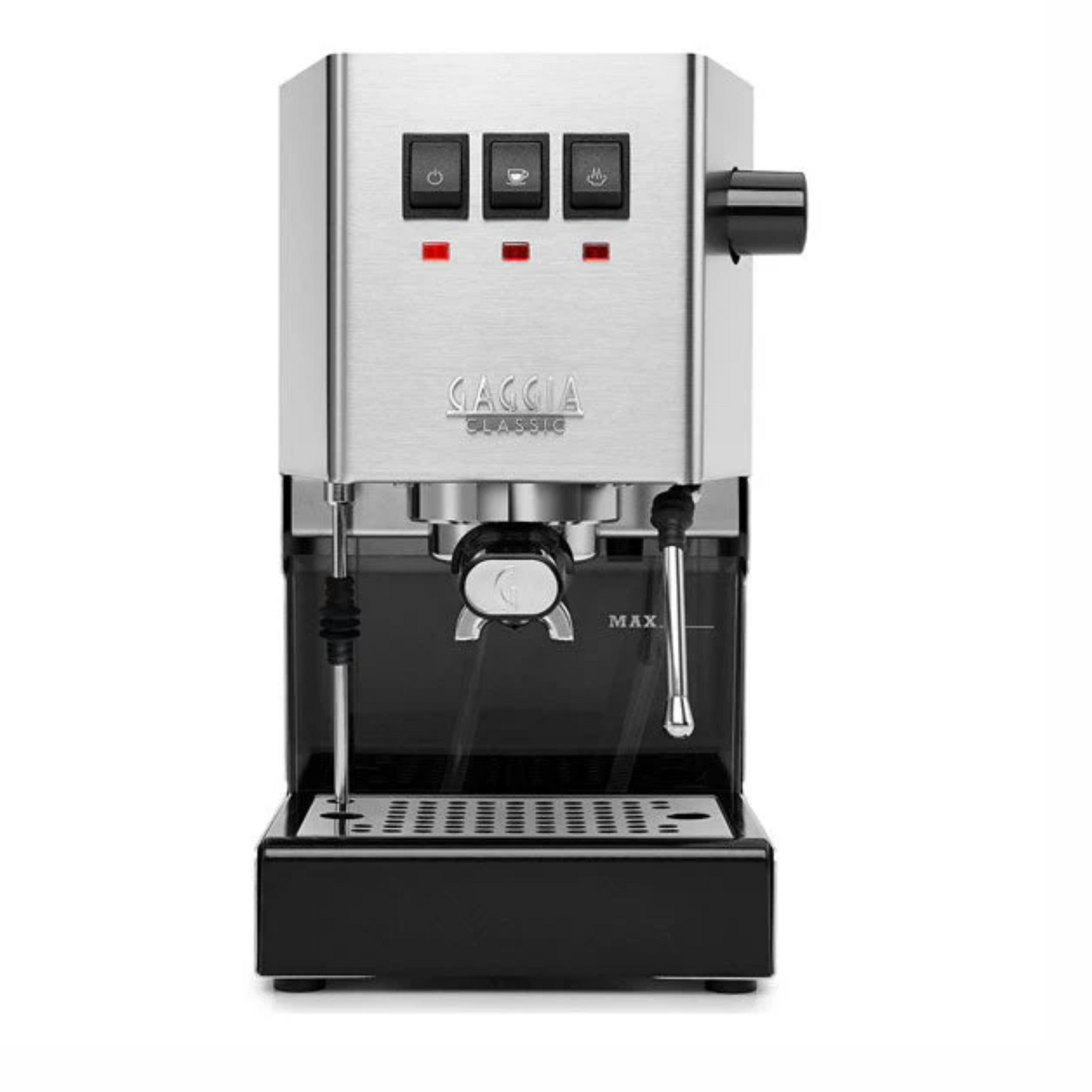 Gaggia Classic E24 | Brass Boiler & Brew Group | Premium SS Filter Holder & 58mm SS Portafilter | Made in Italy | 15-Bar Pump Espresso Machine | Brushed Stainless Steel