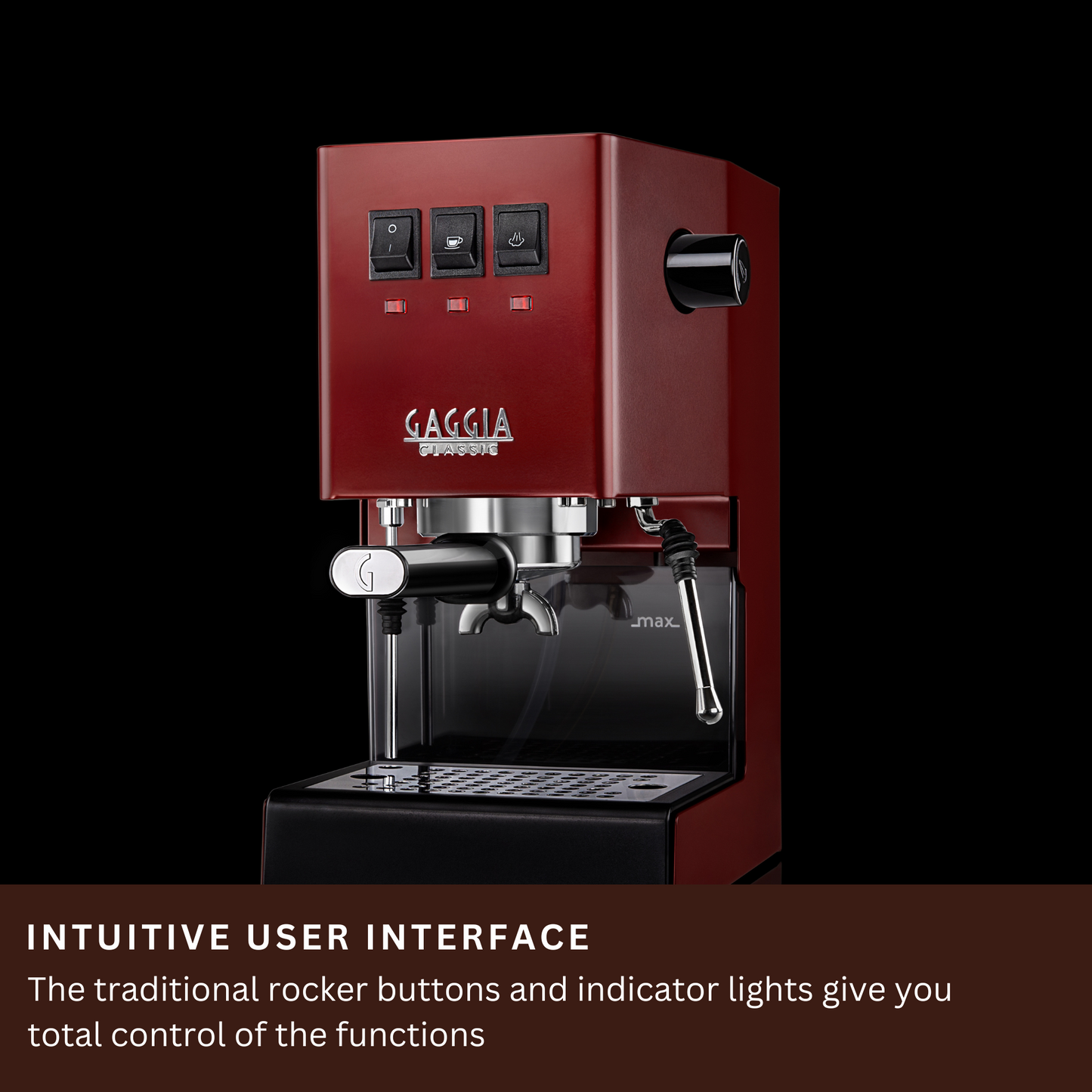 Gaggia Classic E24 | Brass Boiler & Brew Group | Premium SS Filter Holder & 58mm SS Portafilter | Made in Italy | 15-Bar Pump Espresso Machine | Cherry Red