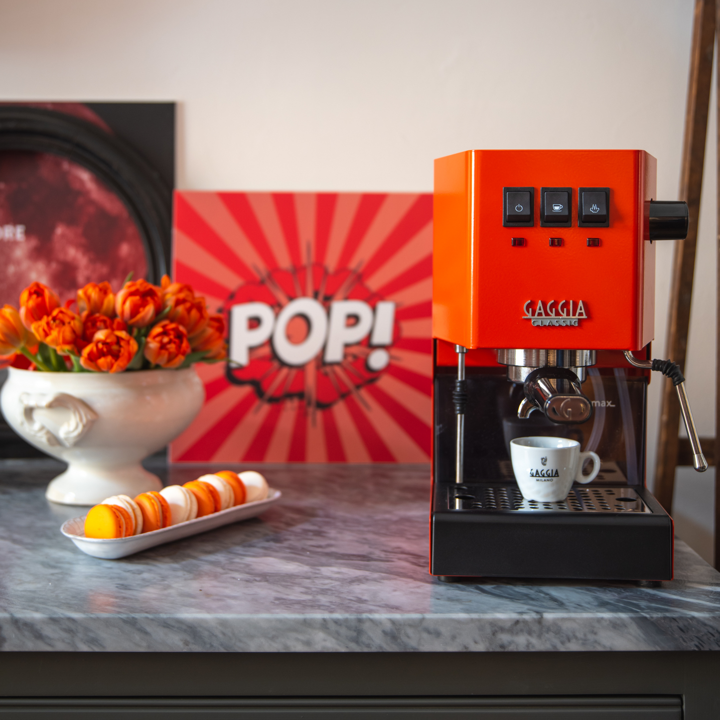 Gaggia Classic E24 | Brass Boiler & Brew Group | Premium SS Filter Holder & 58mm SS Portafilter | Made in Italy | 15-Bar Pump Espresso Machine | Lobster Red
