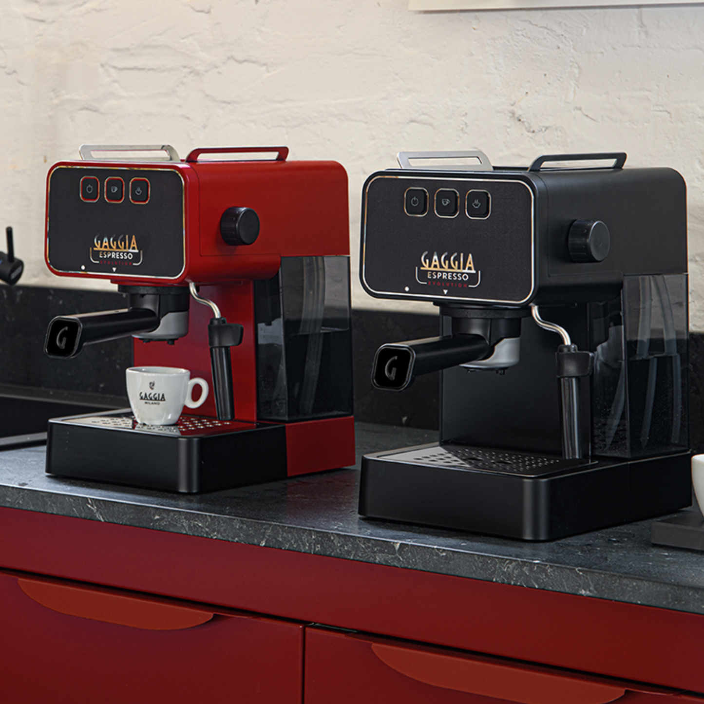 Gaggia Espresso Evolution | PID-Controlled Boiler | Articulated Pannarello | Memo function | Made In Italy | Color: Stone Black