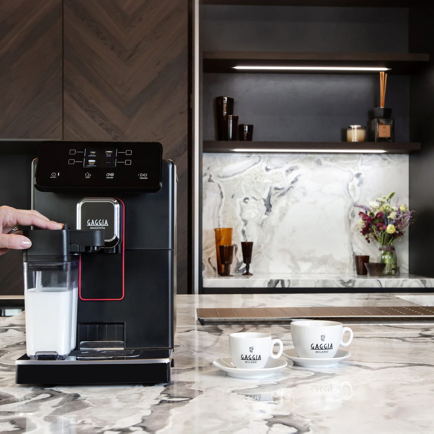 Gaggia Magenta Prestige Over Ice | 13 Beverages At Touch Of A Button | Customise Your Beverage The Way You Like It | Made in Italy | Black