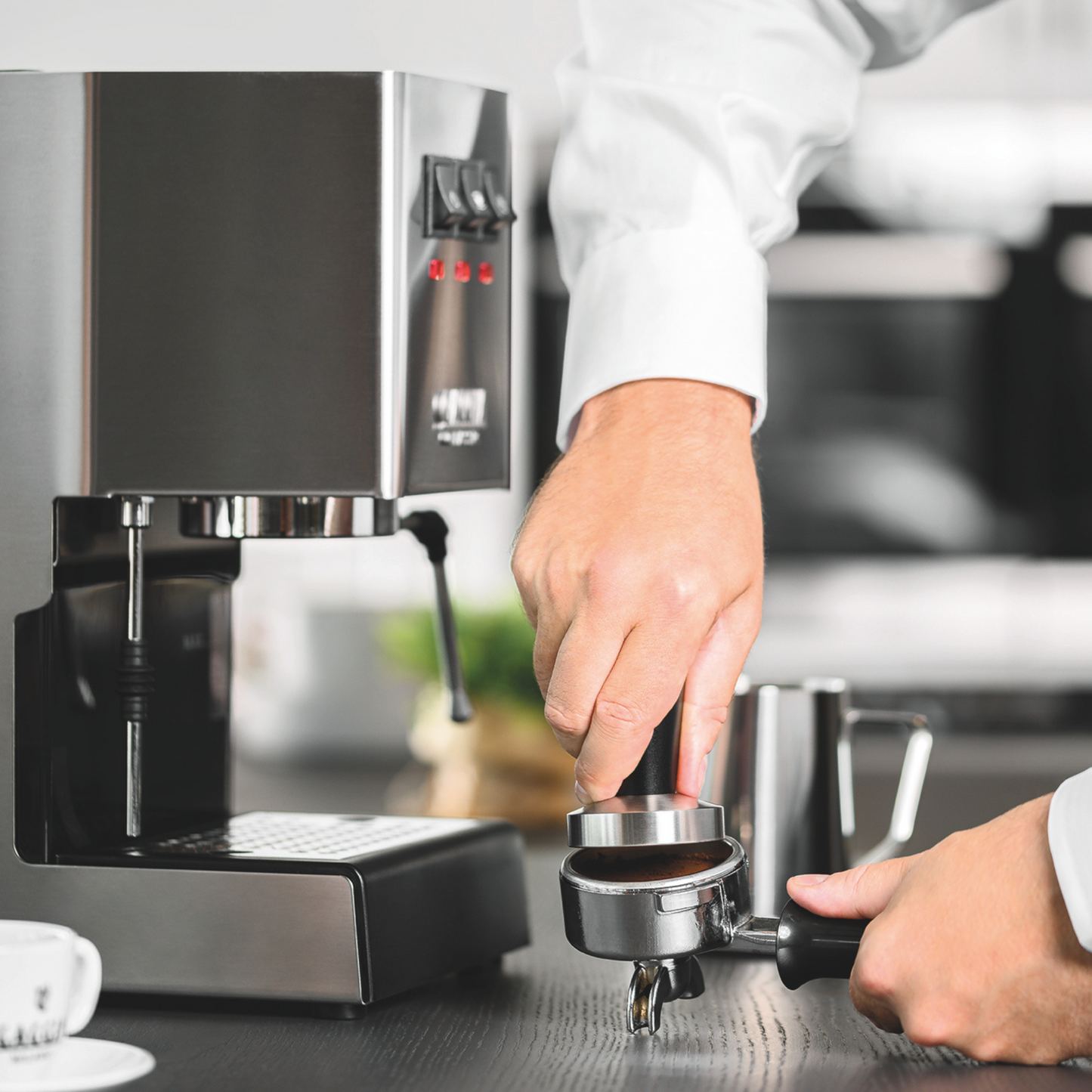 Gaggia Classic E24 | Brass Boiler & Brew Group | Premium SS Filter Holder & 58mm SS Portafilter | Made in Italy | 15-Bar Pump Espresso Machine | Brushed Stainless Steel