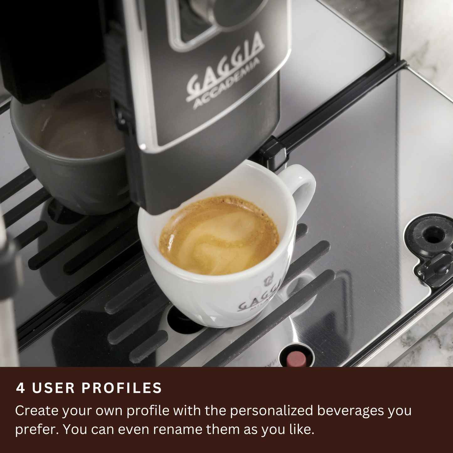 Gaggia New Accademia | 19 Drinks At Tap of Icon | 2 Milk Systems - Milk Carafe and Steam Wand | Control Water Flow Through Coffee | Luxury Black Glass Facade | Made in Italy