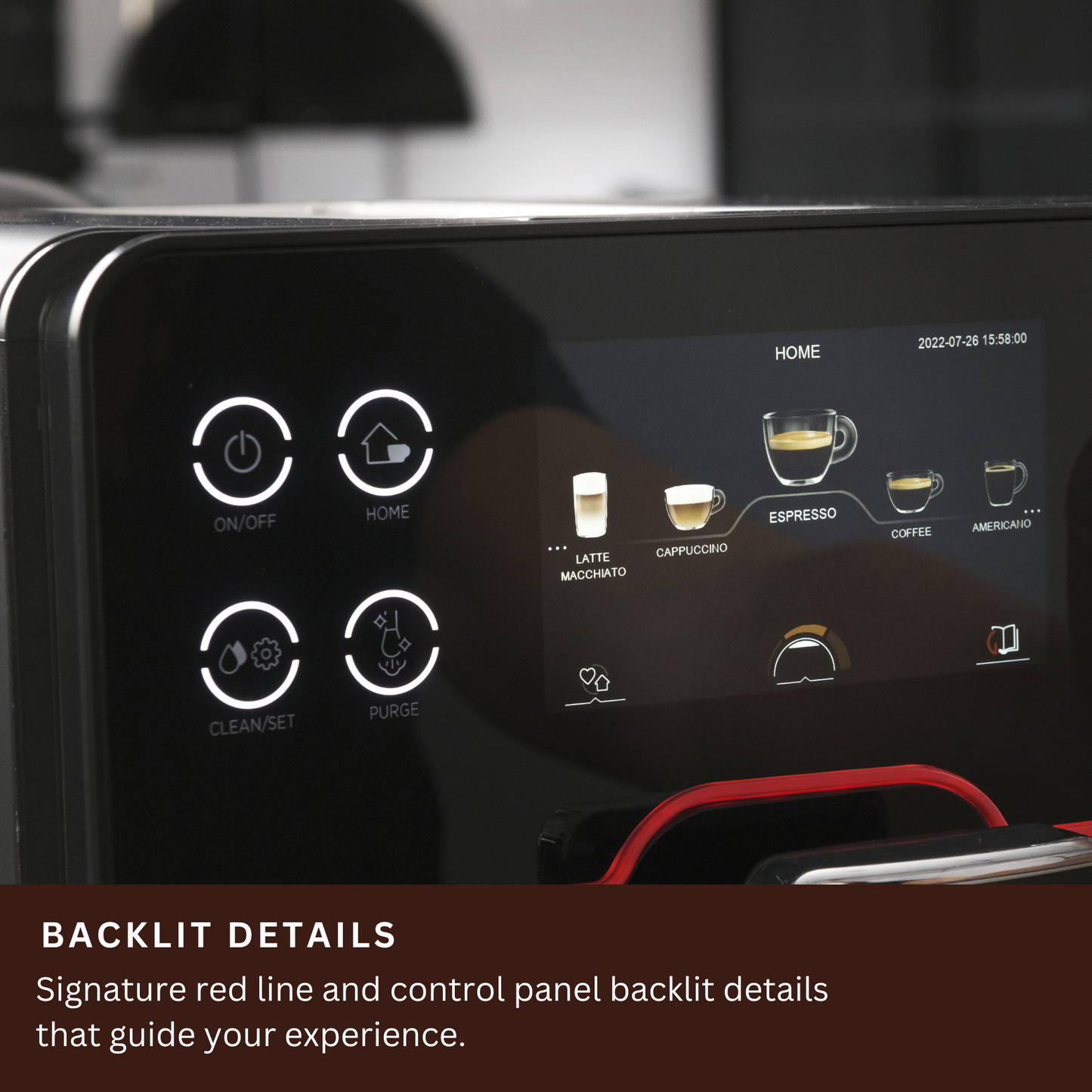 Gaggia New Accademia | 19 Drinks At Tap of Icon | 2 Milk Systems - Milk Carafe and Steam Wand | Control Water Flow Through Coffee | Luxury Black Glass Facade | Made in Italy