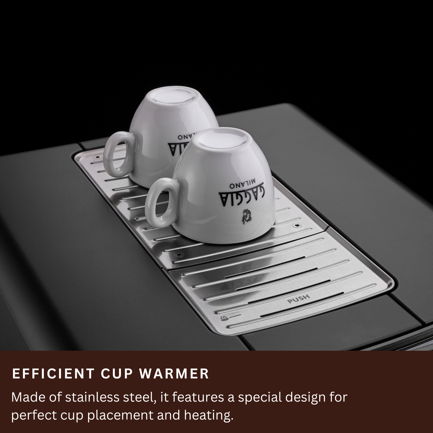 Gaggia New Accademia | 19 Drinks At Tap of Icon | 2 Milk Systems - Milk Carafe and Steam Wand | Control Water Flow Through Coffee | Luxury Black Glass Facade | Made in Italy