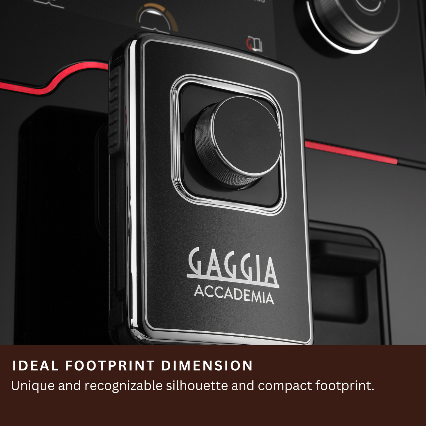 Gaggia New Accademia | 19 Drinks At Tap of Icon | 2 Milk Systems - Milk Carafe and Steam Wand | Control Water Flow Through Coffee | Luxury Black Glass Facade | Made in Italy