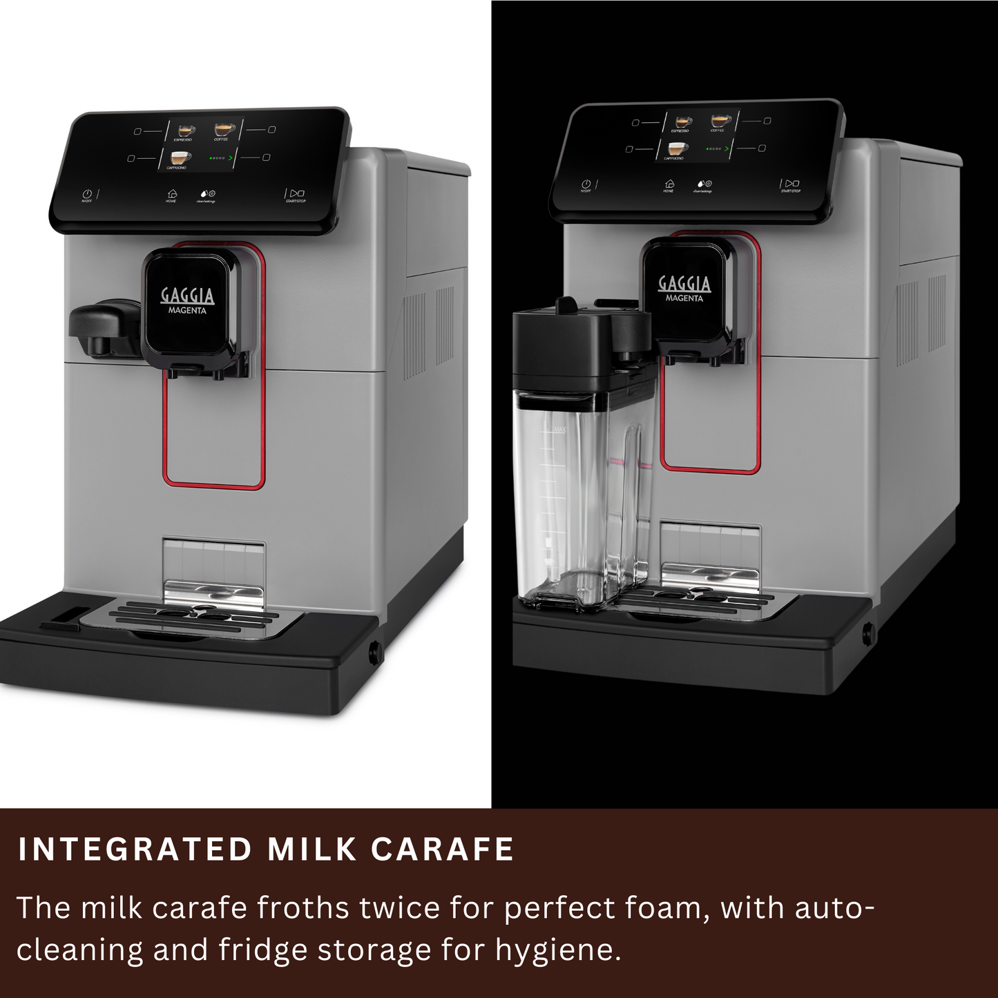 Gaggia Magenta Prestige Over Ice | Brew Hot & Iced Coffee | 13 Beverages Specialty | Super Automatic Bean to Cup Espresso Machine | Made in Italy | Moonlight Grey