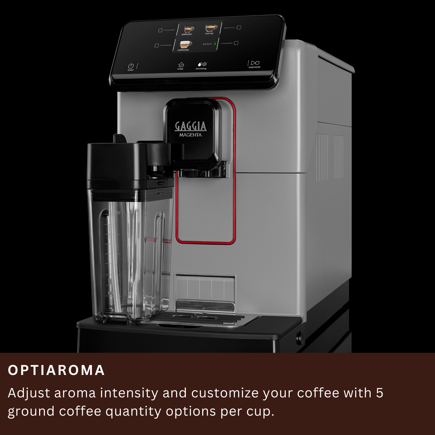 Gaggia Magenta Prestige Over Ice | Brew Hot & Iced Coffee | 13 Beverages Specialty | Super Automatic Bean to Cup Espresso Machine | Made in Italy | Moonlight Grey