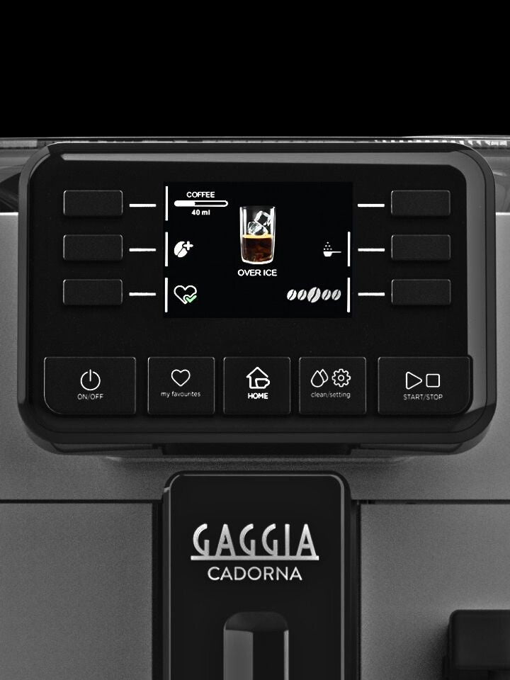 Gaggia Cadorna Prestige Over Ice | Brew Hot & Iced Coffee | 15 Beverages Specialty | Super Automatic Bean to Cup Espresso Machine | Made in Italy | Moonlight Grey