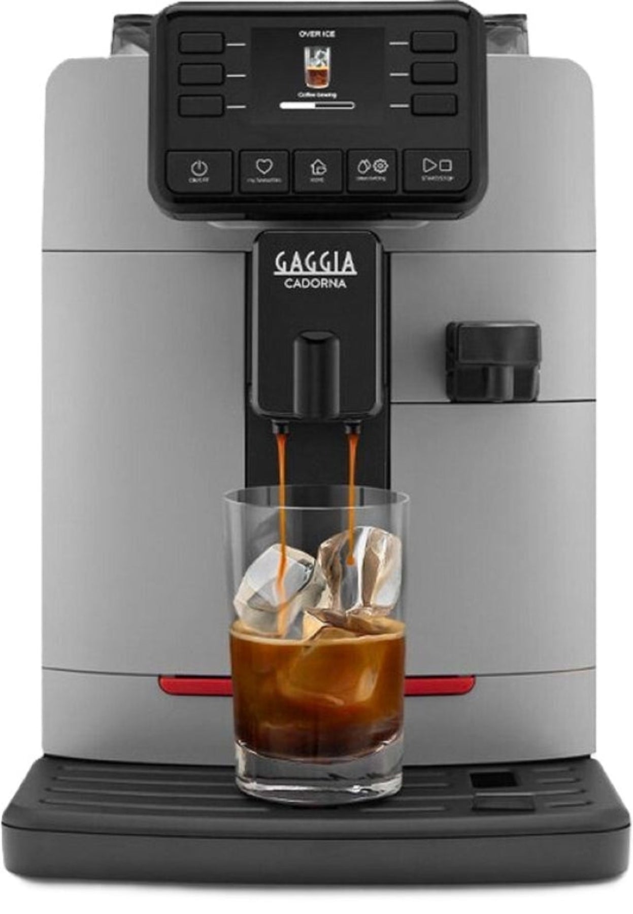 Gaggia Cadorna Prestige Over Ice | Brew Hot & Iced Coffee | 15 Beverages Specialty | Super Automatic Bean to Cup Espresso Machine | Made in Italy | Moonlight Grey