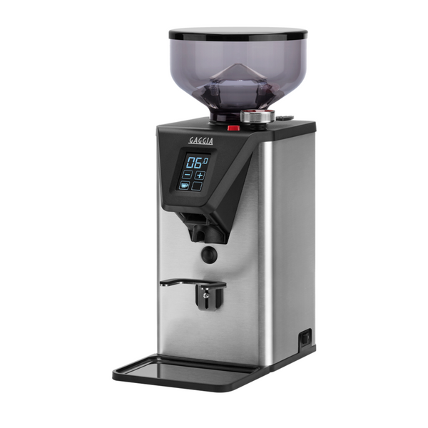Gaggia Milano MDF 55 Coffee Grinder: Touchscreen & Rotating Knob Controls, Stepless Micrometric Adjustment, Flat Burr, 310W Motor, 250g Hopper – Made in Italy