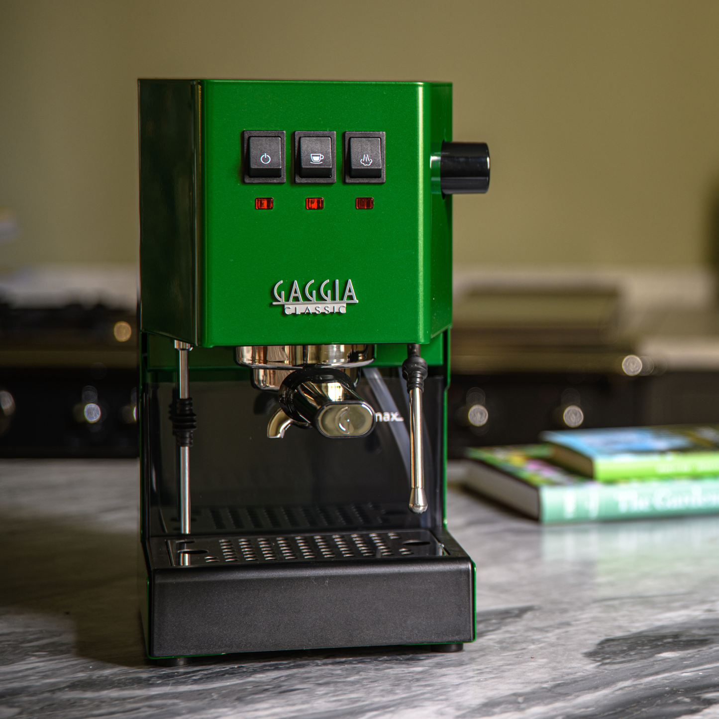Gaggia Classic E24 | Brass Boiler & Brew Group | Premium SS Filter Holder & 58mm SS Portafilter | Made in Italy | 15-Bar Pump Espresso Machine | Jungle Green