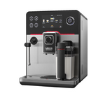 Gaggia New Accademia | 19 Drinks At Tap of Icon | 2 Milk Systems - Milk Carafe and Steam Wand | Control Water Flow Through Coffee | Luxury Stainless Steel  | Made in Italy