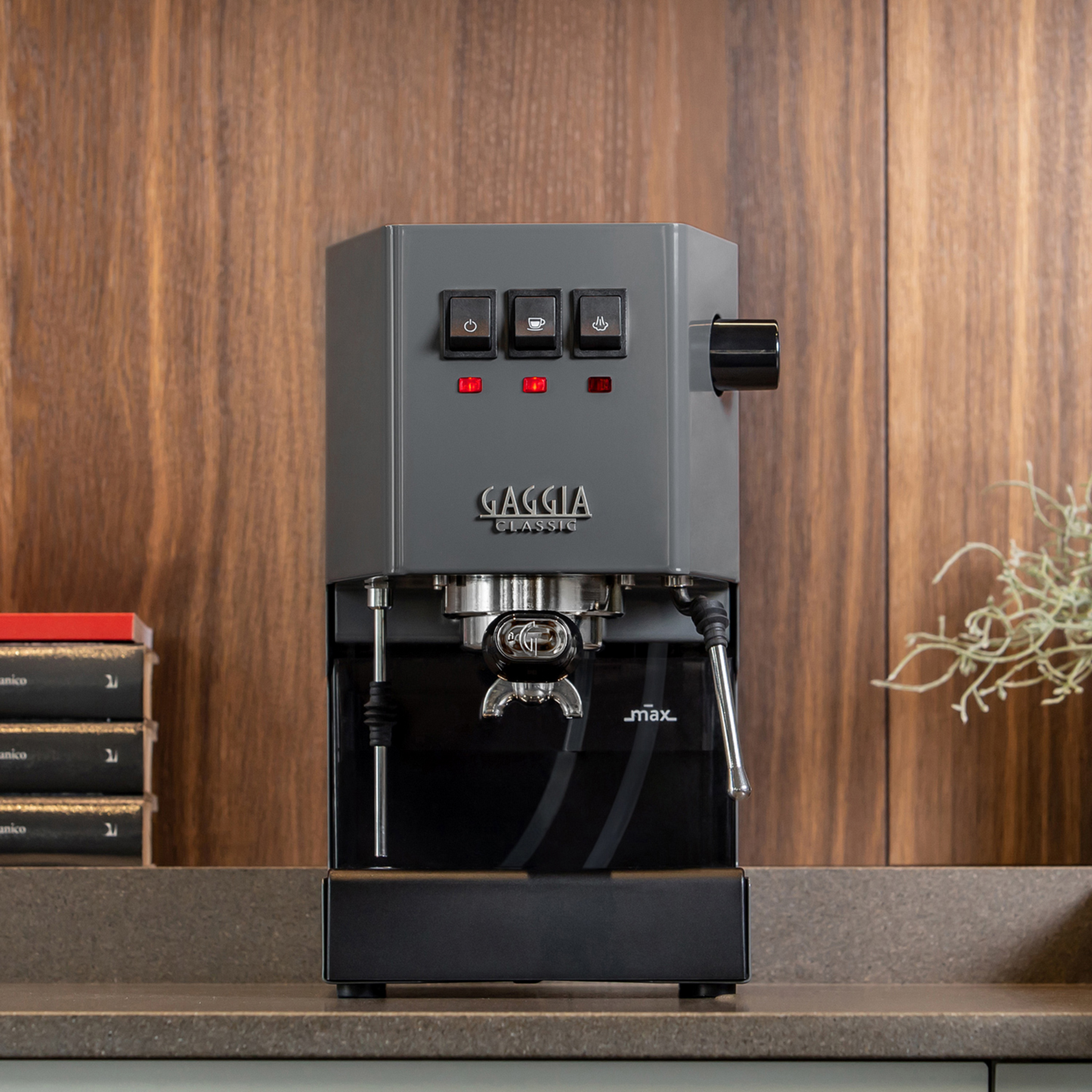 Gaggia Classic E24 | Brass Boiler & Brew Group | Premium SS Filter Holder & 58mm SS Portafilter | Made in Italy | 15-Bar Pump Espresso Machine | Industrial Grey