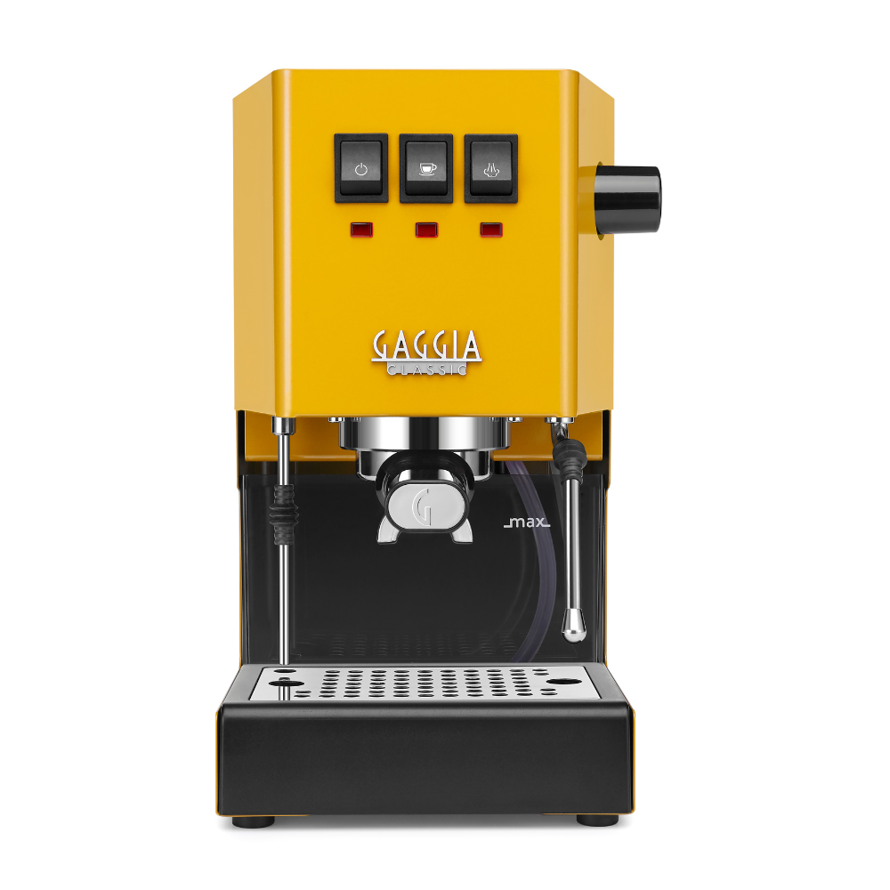 Gaggia Classic E24 | Brass Boiler & Brew Group | Premium SS Filter Holder & 58mm SS Portafilter | Made in Italy | 15-Bar Pump Espresso Machine | Sunshine Yellow