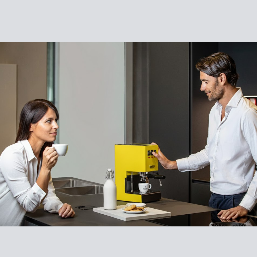Gaggia Classic E24 | Brass Boiler & Brew Group | Premium SS Filter Holder & 58mm SS Portafilter | Made in Italy | 15-Bar Pump Espresso Machine | Sunshine Yellow