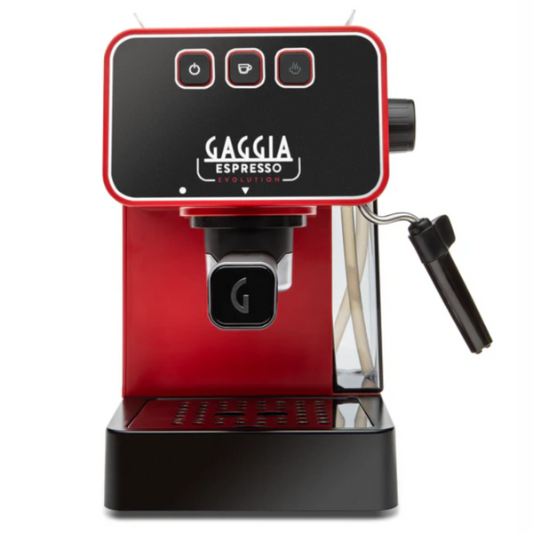 Gaggia Espresso Evolution | PID-Controlled Boiler | Articulated Pannarello | Memo function | Made In Italy | Color: Lava Red