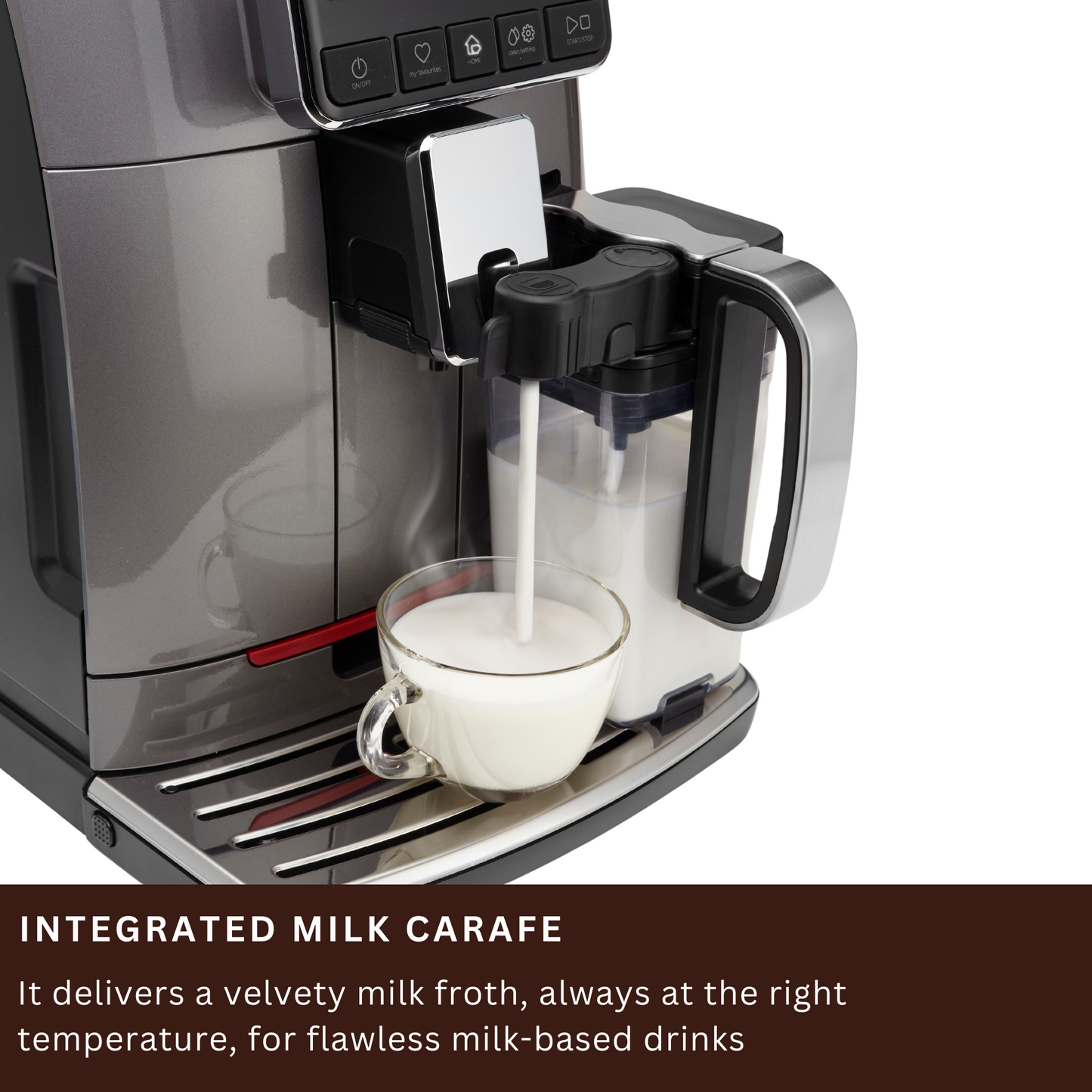 Gaggia Cadorna Prestige | Brew Hot & Iced Coffee | 15 Beverages Specialty | Super Automatic Bean to Cup Espresso Machine | Made in Italy | Anthracite Grey