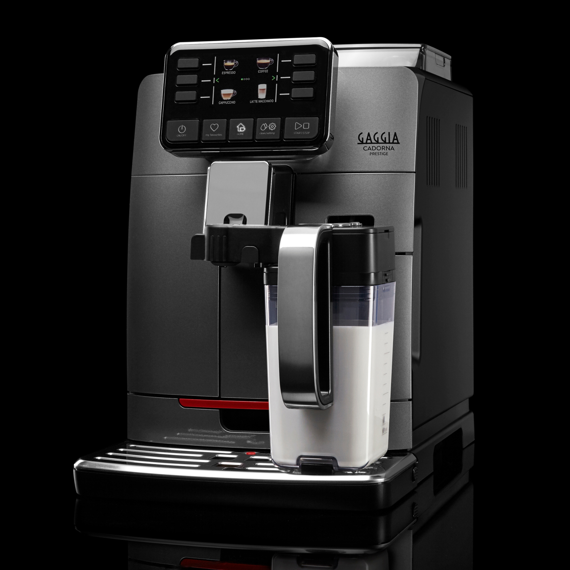 Gaggia Cadorna Prestige | Brew Hot & Iced Coffee | 15 Beverages Specialty | Super Automatic Bean to Cup Espresso Machine | Made in Italy | Anthracite Grey