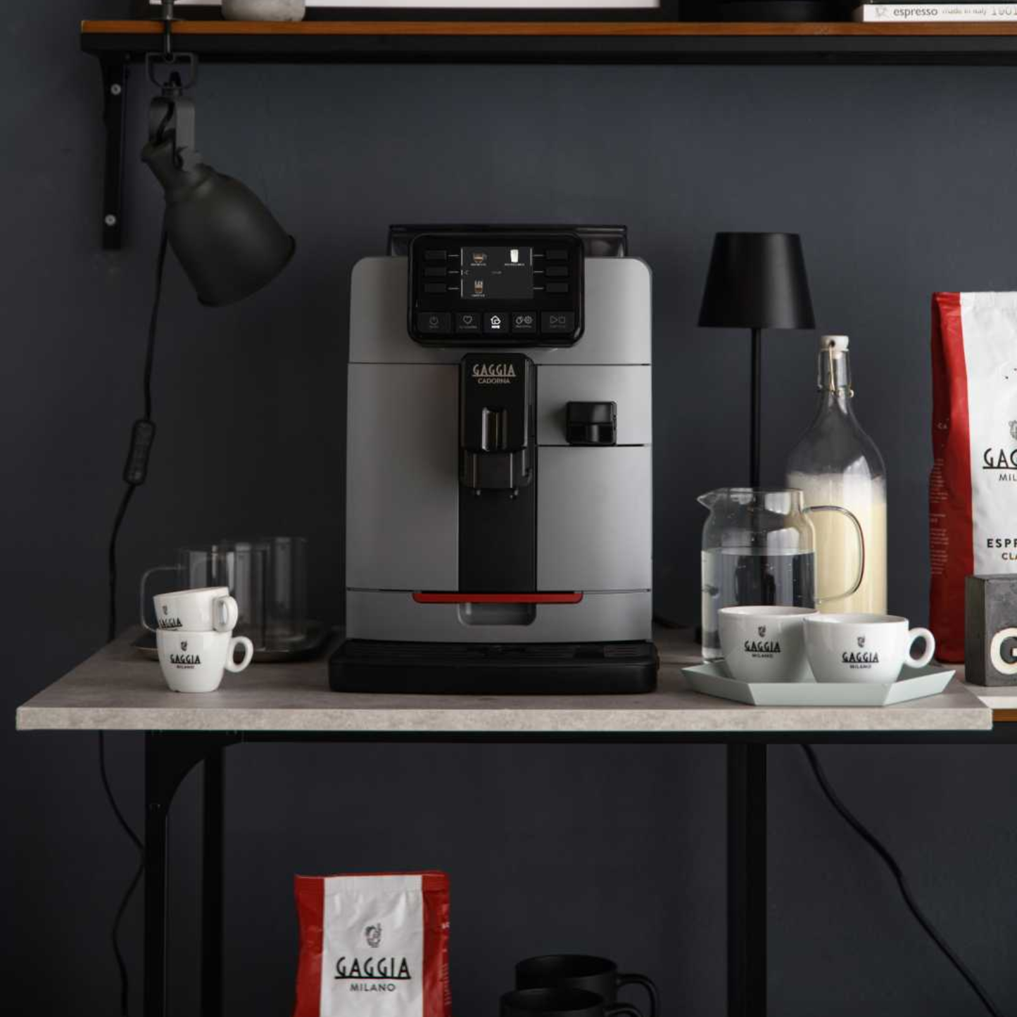 Gaggia Cadorna Prestige | Brew Hot & Iced Coffee | 15 Beverages Specialty | Super Automatic Bean to Cup Espresso Machine | Made in Italy | Moonlight Grey