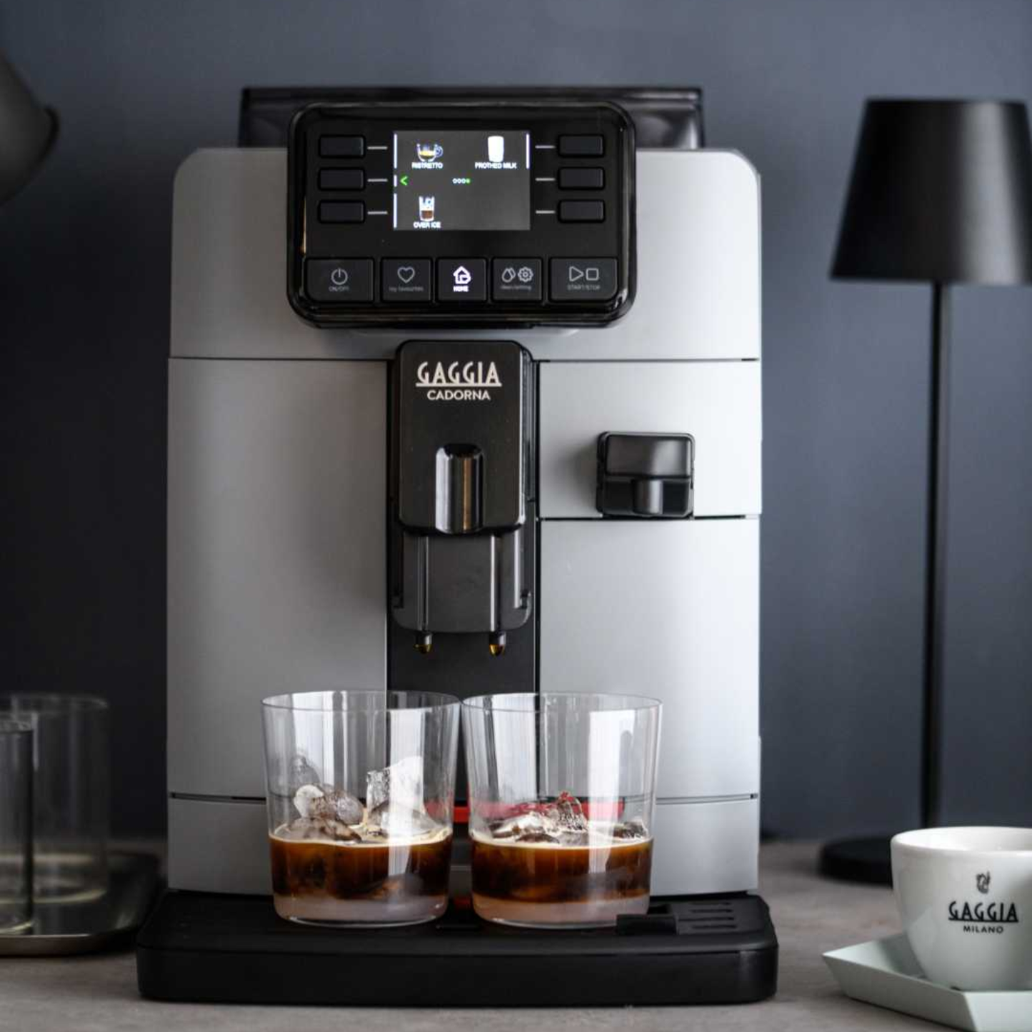 Gaggia Cadorna Prestige | Brew Hot & Iced Coffee | 15 Beverages Specialty | Super Automatic Bean to Cup Espresso Machine | Made in Italy | Moonlight Grey