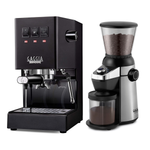 Gaggia Classic E24 Black Espresso Machine Bundle with MD15 Coffee Grinder