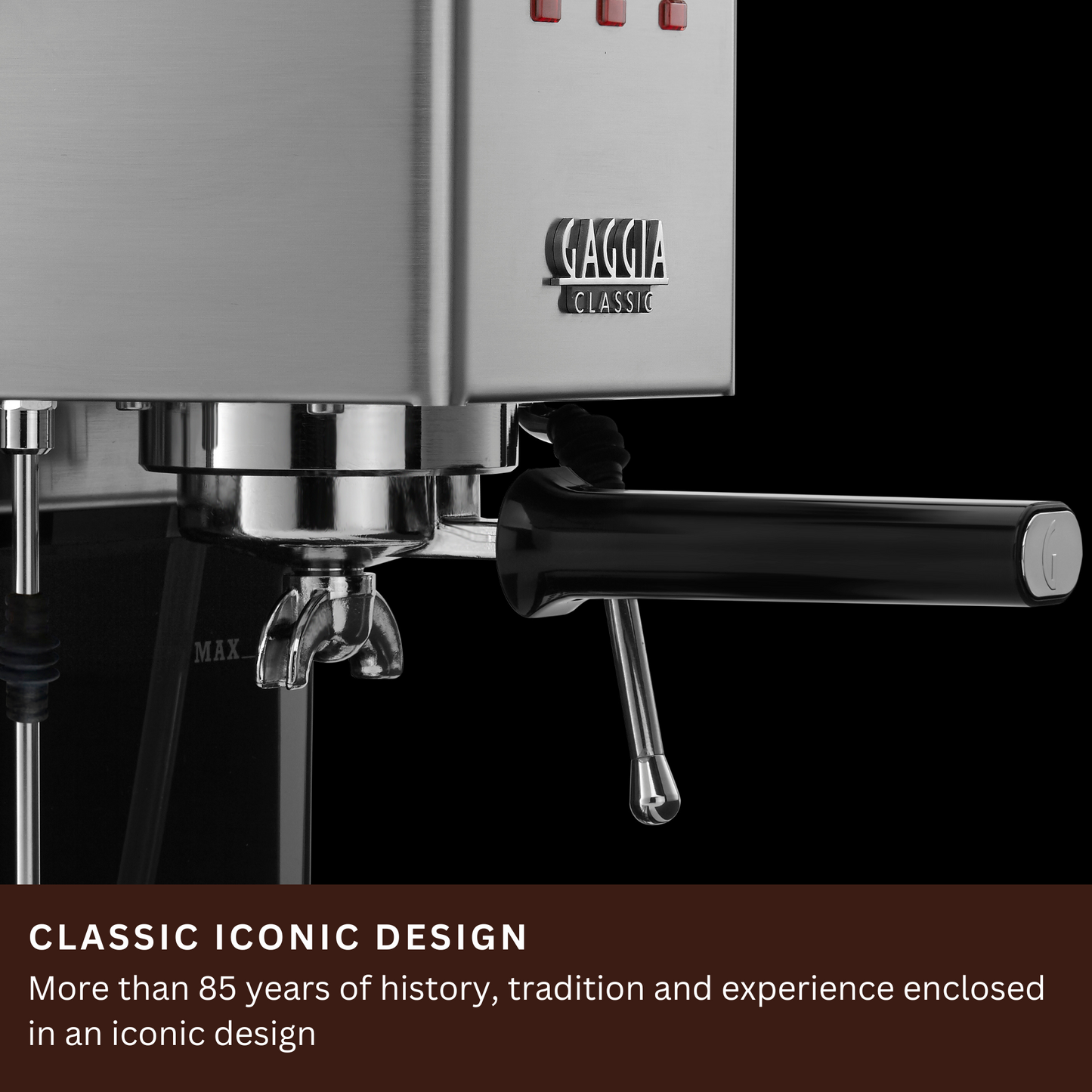 Gaggia Classic E24 | Brass Boiler & Brew Group | Premium SS Filter Holder & 58mm SS Portafilter | Made in Italy | 15-Bar Pump Espresso Machine | Brushed Stainless Steel