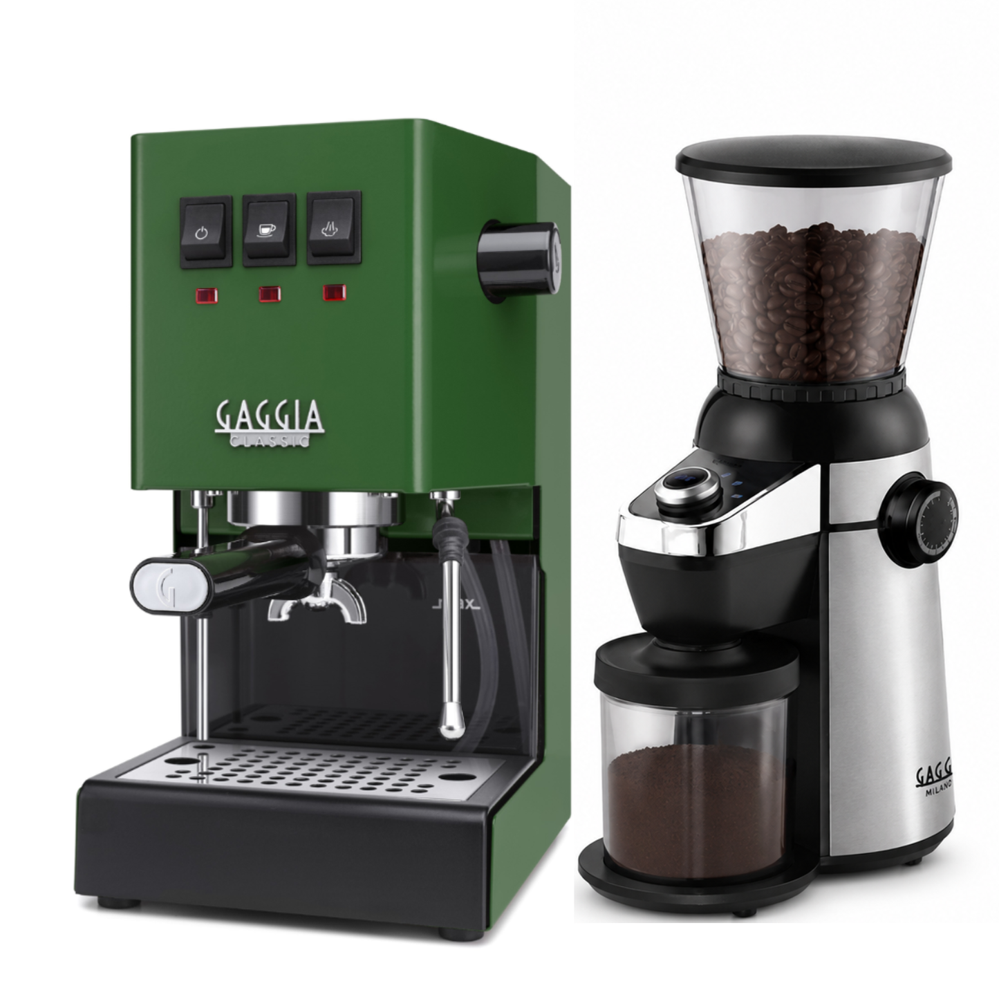 Gaggia Classic E24 Espresso Machine with MD 15 Coffee Grinder