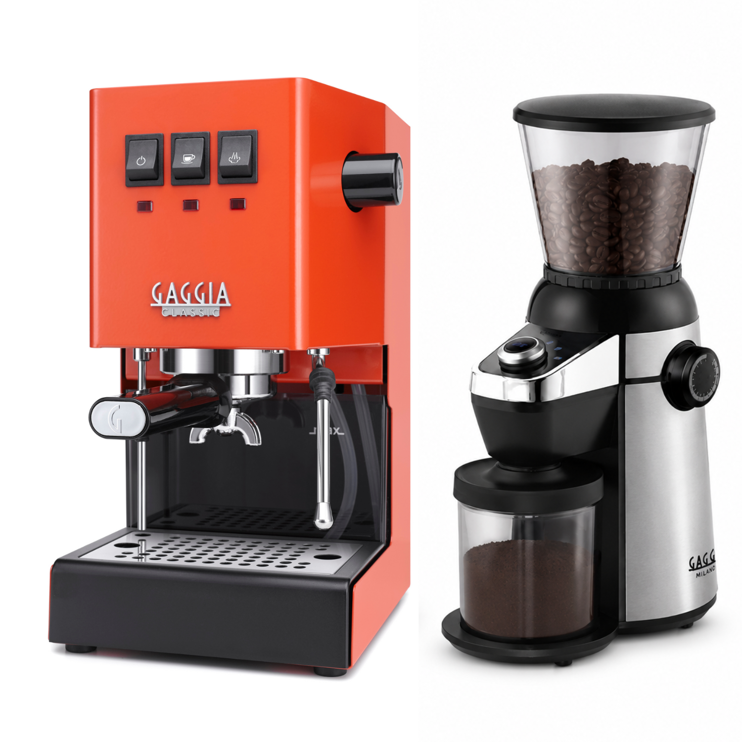 Gaggia Classic E24 Espresso Machine with MD 15 Coffee Grinder