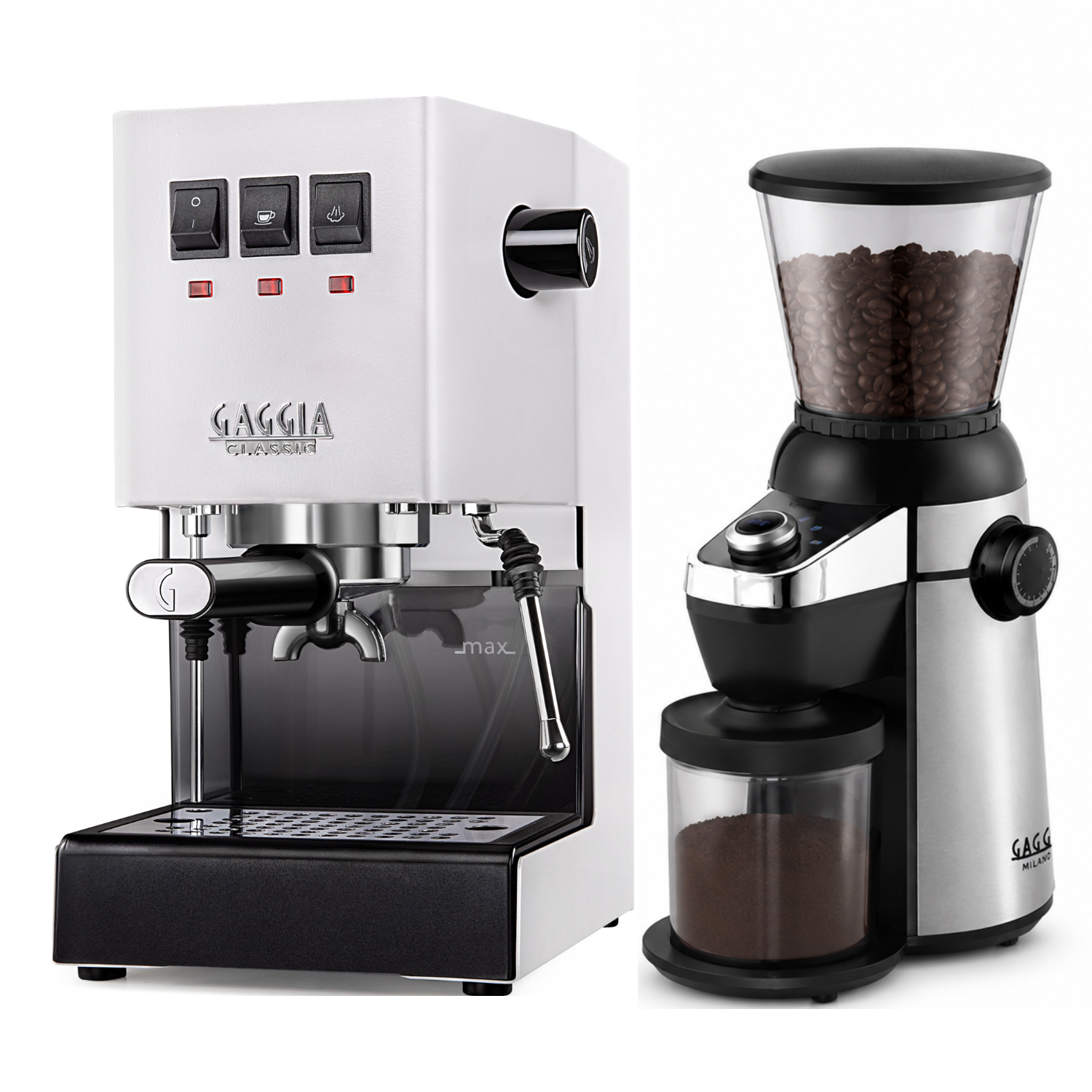 Gaggia Classic E24 Espresso Machine with MD 15 Coffee Grinder