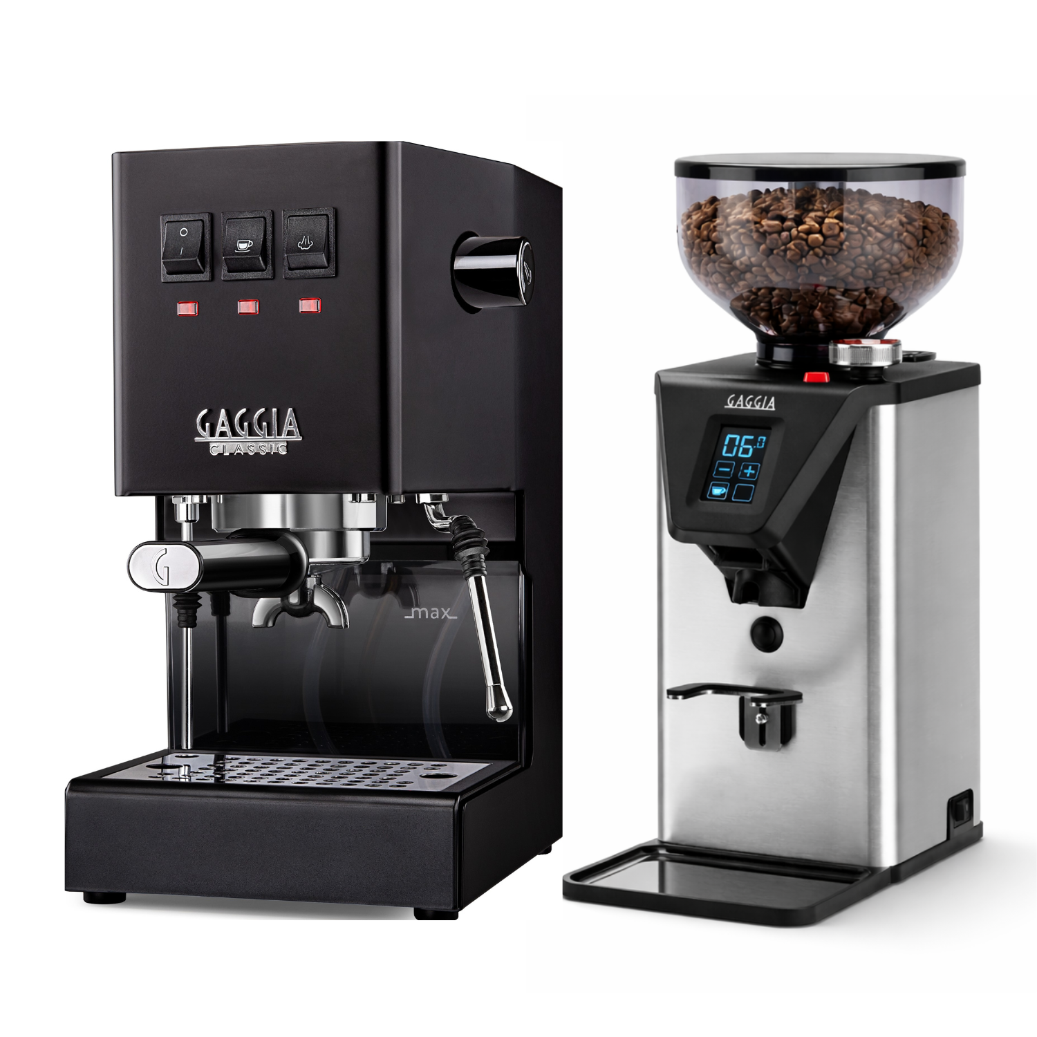 Gaggia Classic E24 Espresso Machine & MDF 55 Coffee Grinder Combo – Advanced Home Barista Coffee Set