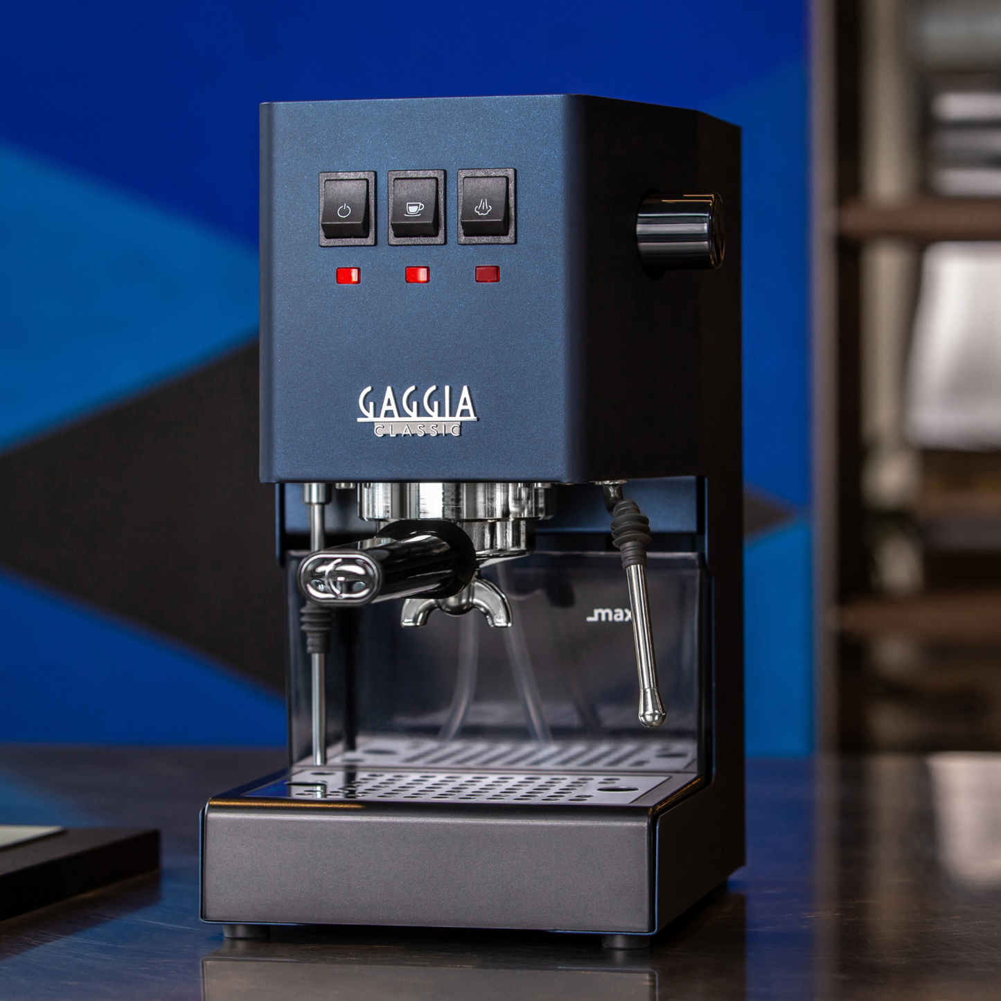 Gaggia Classic E24 | Brass Boiler & Brew Group | Premium SS Filter Holder & 58mm SS Portafilter | Made in Italy | 15-Bar Pump Espresso Machine | Classic Blue