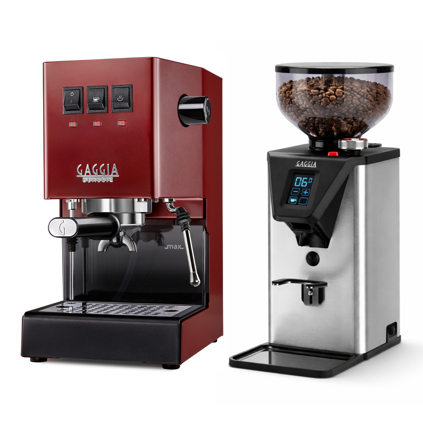 Gaggia Classic E24 Espresso Machine & MDF 55 Coffee Grinder Combo – Advanced Home Barista Coffee Set