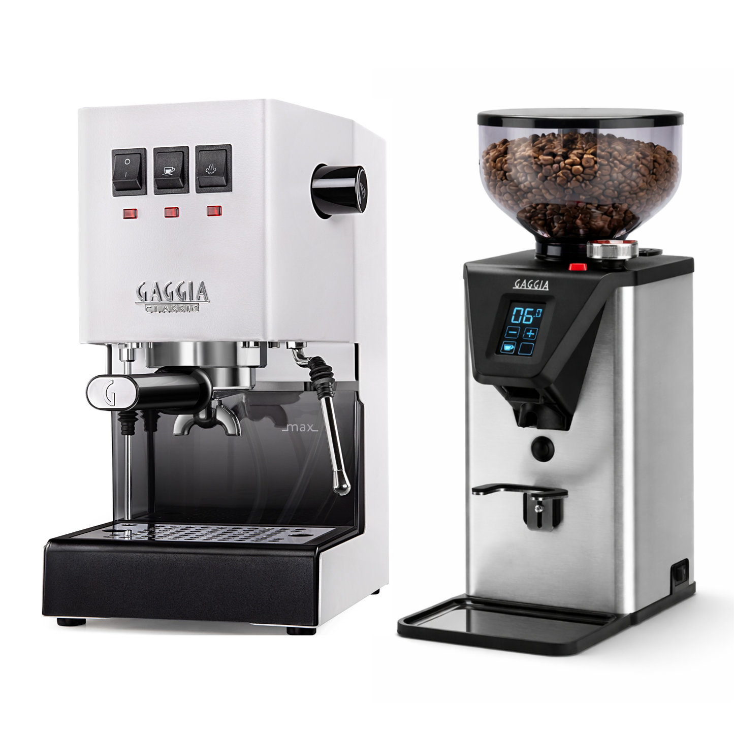 Gaggia Classic E24 Espresso Machine & MDF 55 Coffee Grinder Combo – Advanced Home Barista Coffee Set