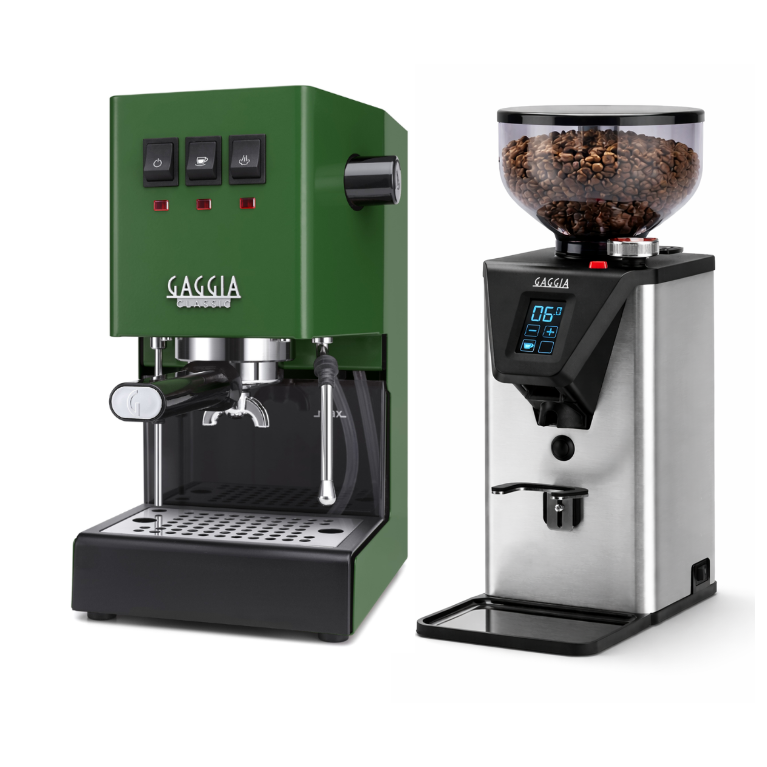 Gaggia Classic E24 Espresso Machine & MDF 55 Coffee Grinder Combo – Advanced Home Barista Coffee Set
