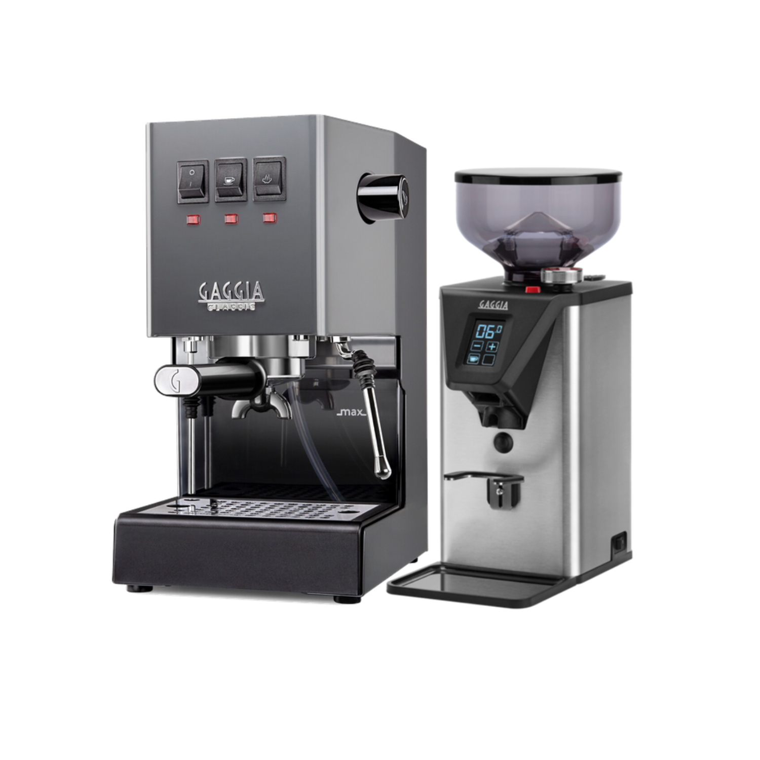 Gaggia Classic E24 Espresso Machine & MDF 55 Coffee Grinder Combo – Advanced Home Barista Coffee Set