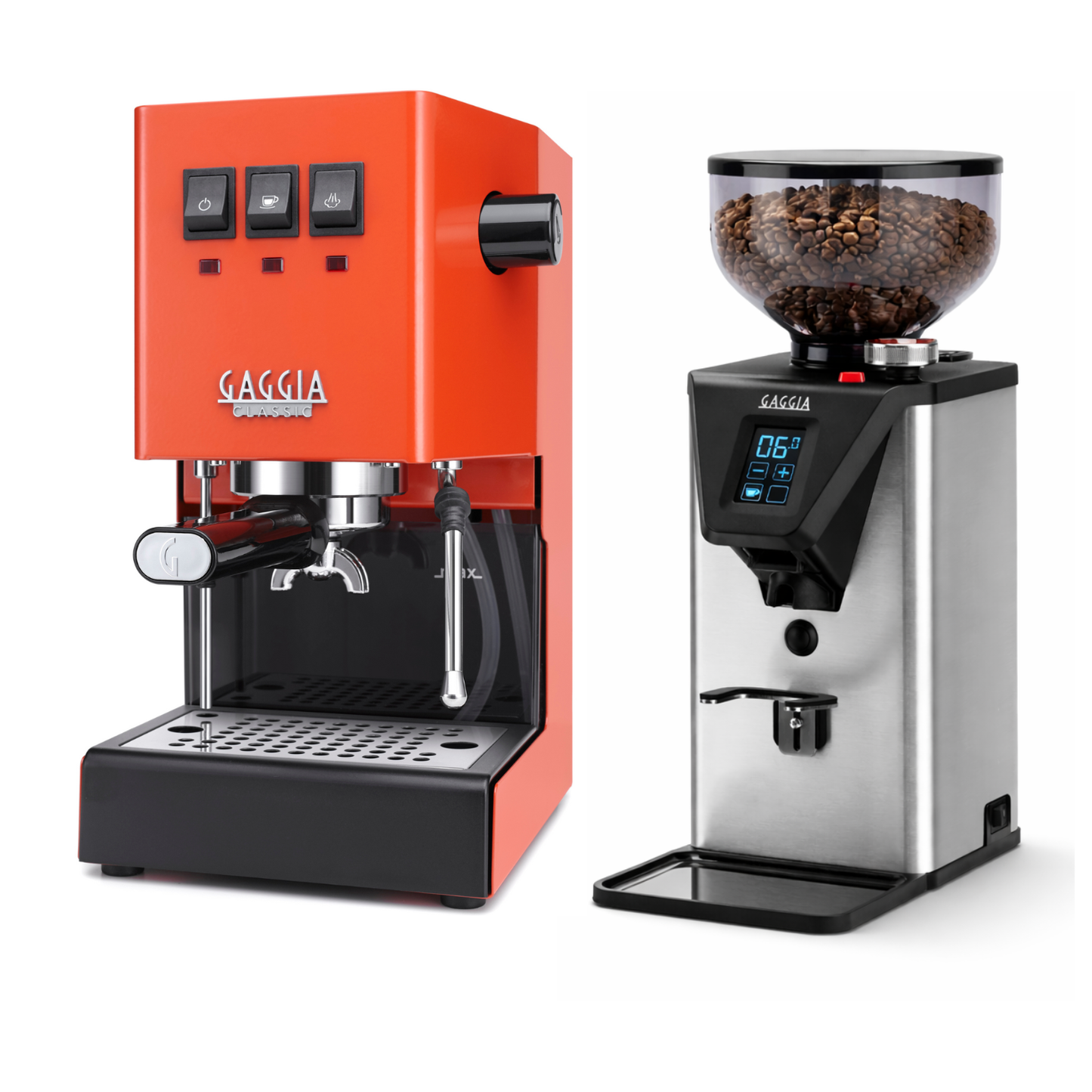 Gaggia Classic E24 Espresso Machine & MDF 55 Coffee Grinder Combo – Advanced Home Barista Coffee Set