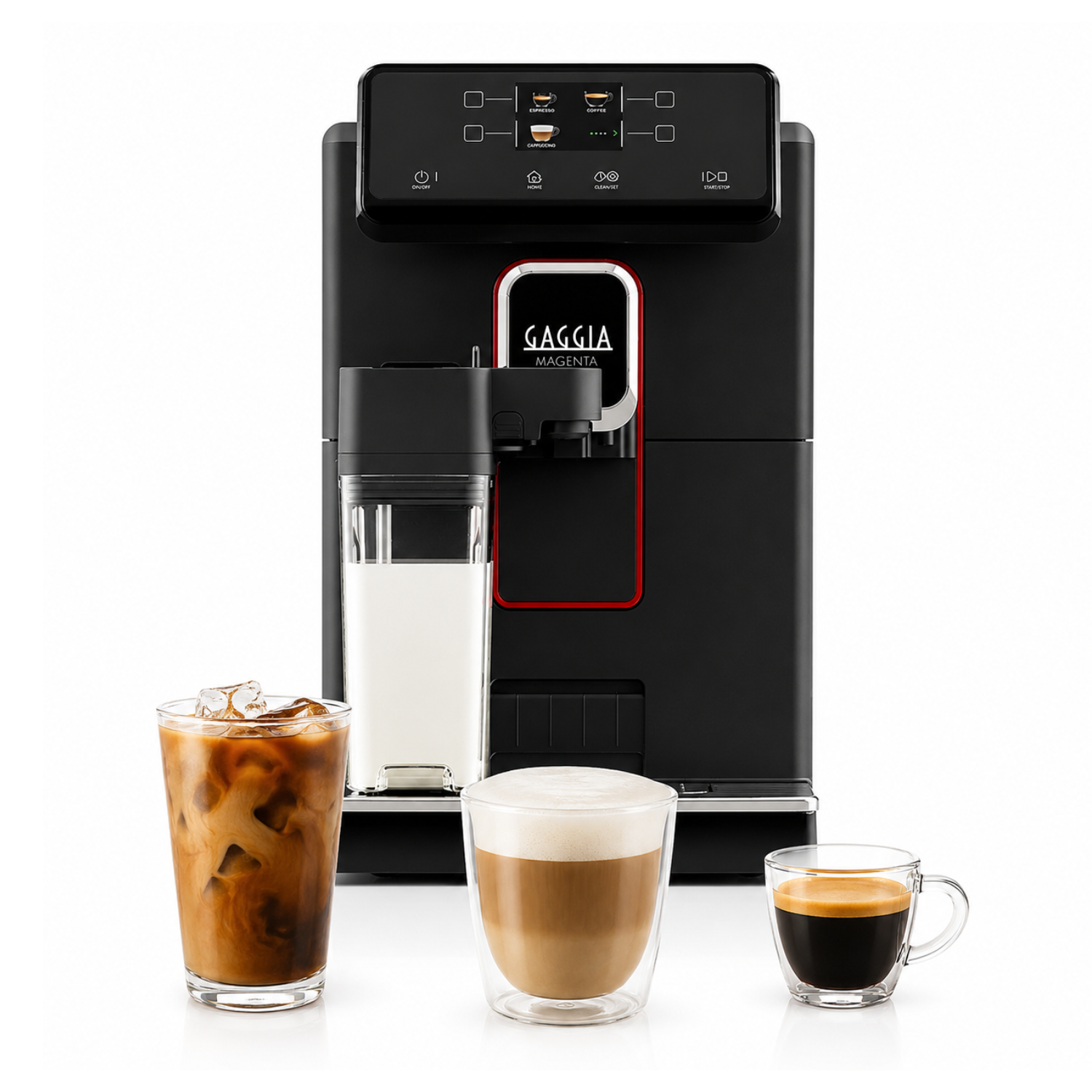 Gaggia Magenta Prestige Over Ice | 13 Beverages At Touch Of A Button | Customise Your Beverage The Way You Like It | Made in Italy | Black