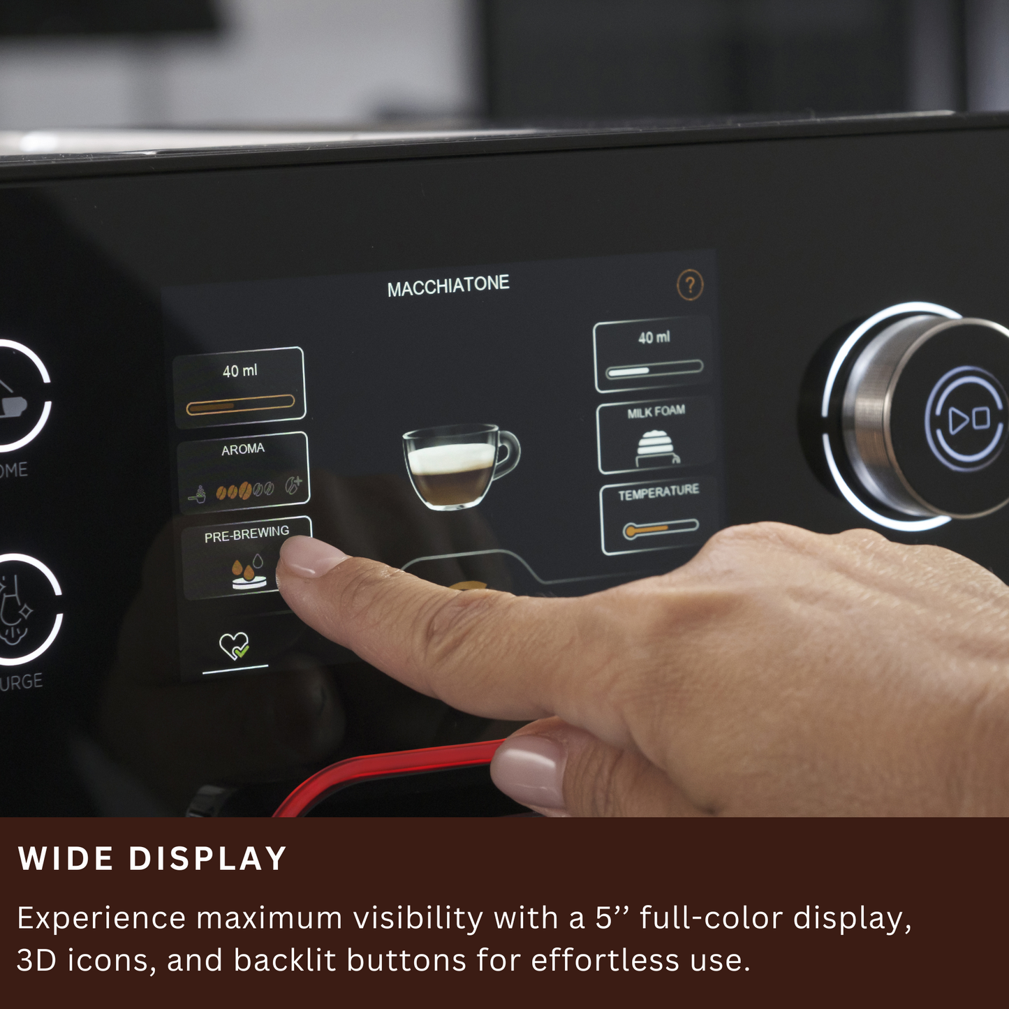 Gaggia New Accademia | 19 Drinks At Tap of Icon | 2 Milk Systems - Milk Carafe and Steam Wand | Control Water Flow Through Coffee | Luxury Black Glass Facade  | Made in Italy