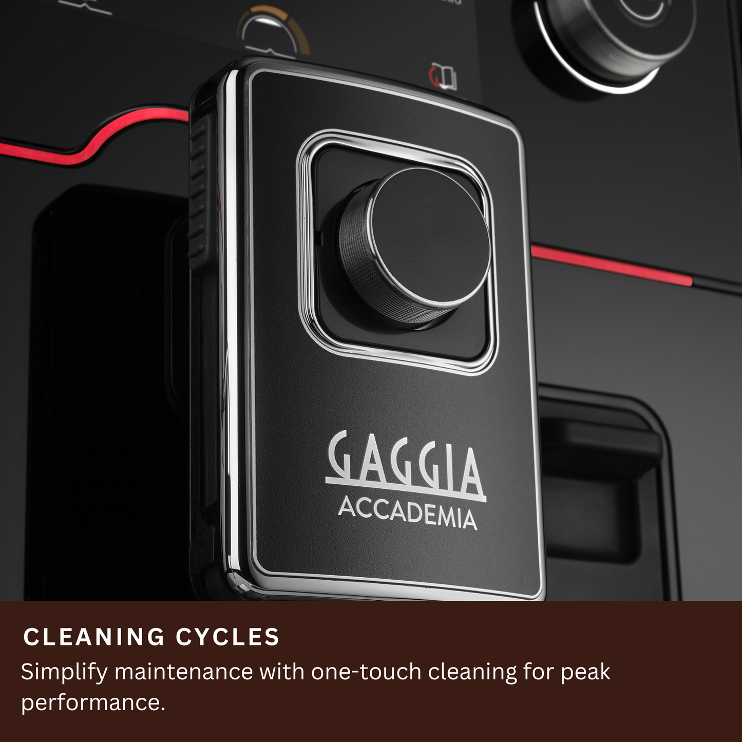 Gaggia New Accademia | 19 Drinks At Tap of Icon | 2 Milk Systems - Milk Carafe and Steam Wand | Control Water Flow Through Coffee | Luxury Black Glass Facade  | Made in Italy