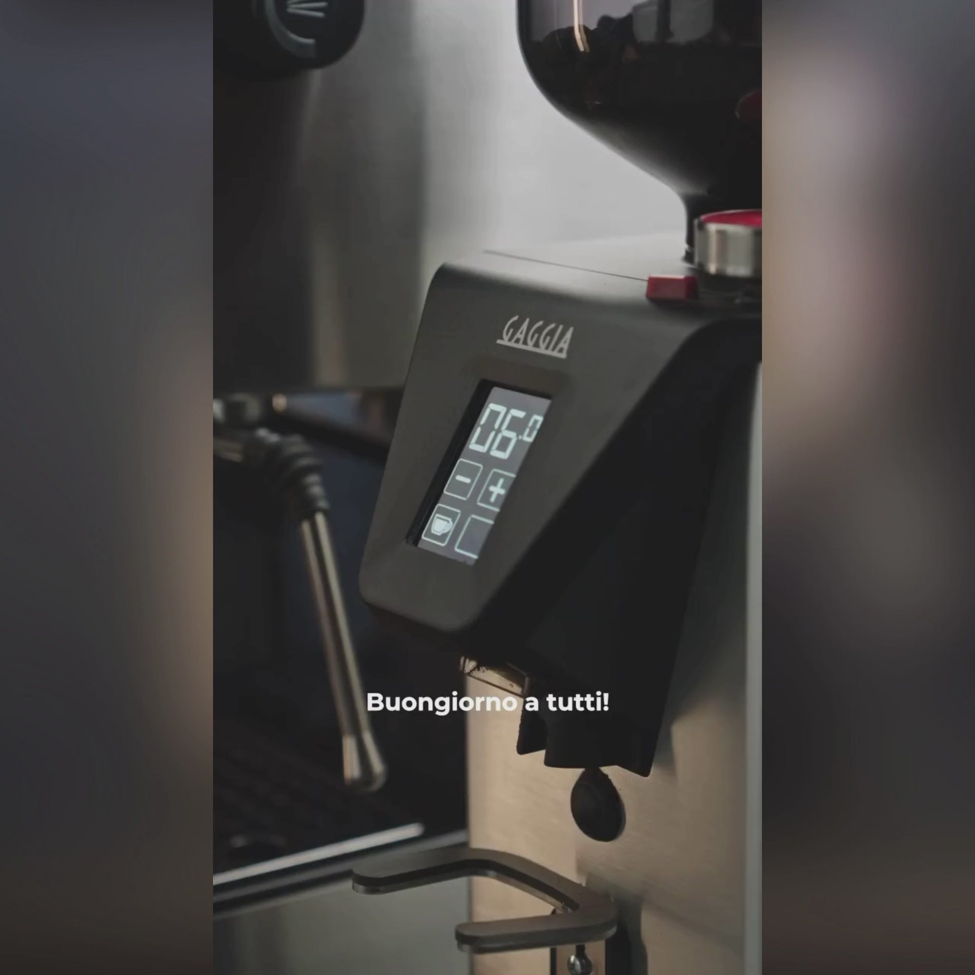 Gaggia Milano MDF 55 Coffee Grinder: Touchscreen & Rotating Knob Controls, Stepless Micrometric Adjustment, Flat Burr, 310W Motor, 250g Hopper – Made in Italy
