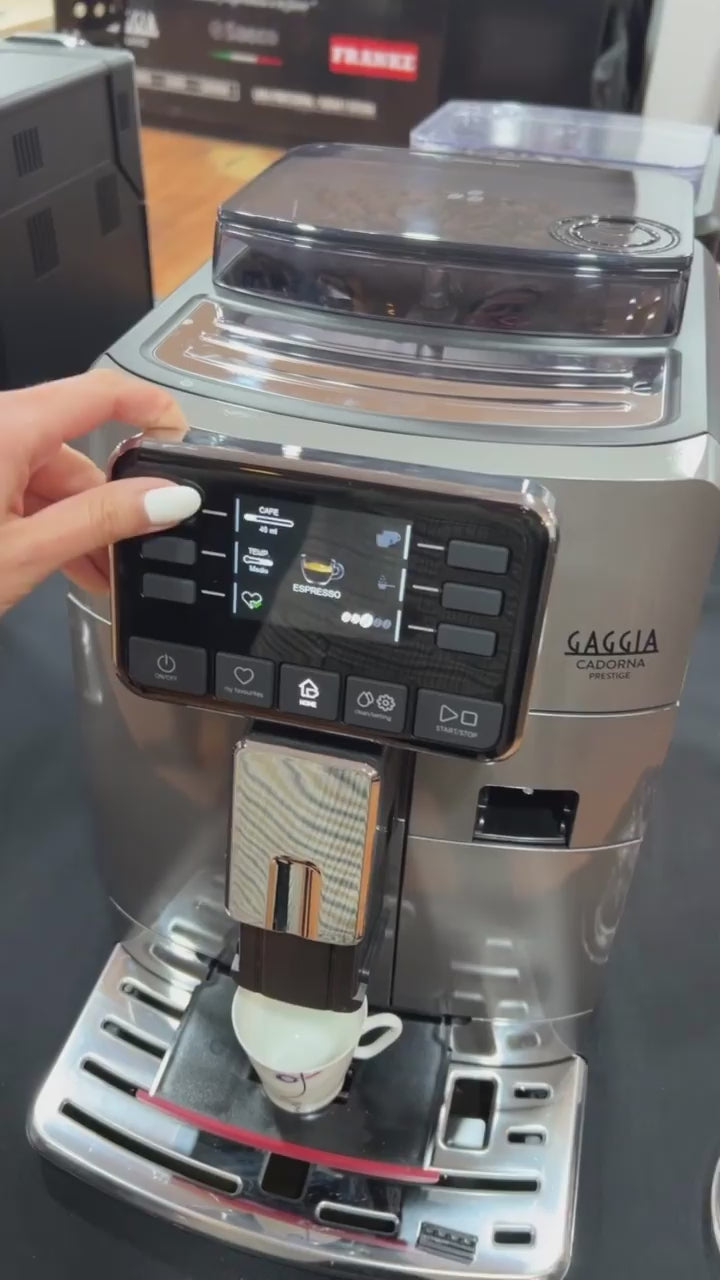 Gaggia Cadorna Prestige | Brew Hot & Iced Coffee | 15 Beverages Specialty | Super Automatic Bean to Cup Espresso Machine | Made in Italy | Moonlight Grey
