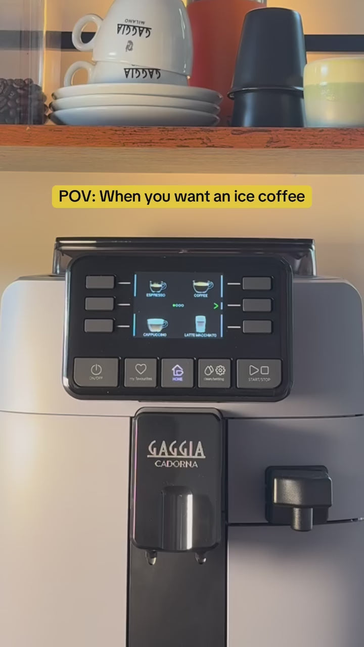 Gaggia Cadorna Prestige | Brew Hot & Iced Coffee | 15 Beverages Specialty | Super Automatic Bean to Cup Espresso Machine | Made in Italy | Anthracite Grey