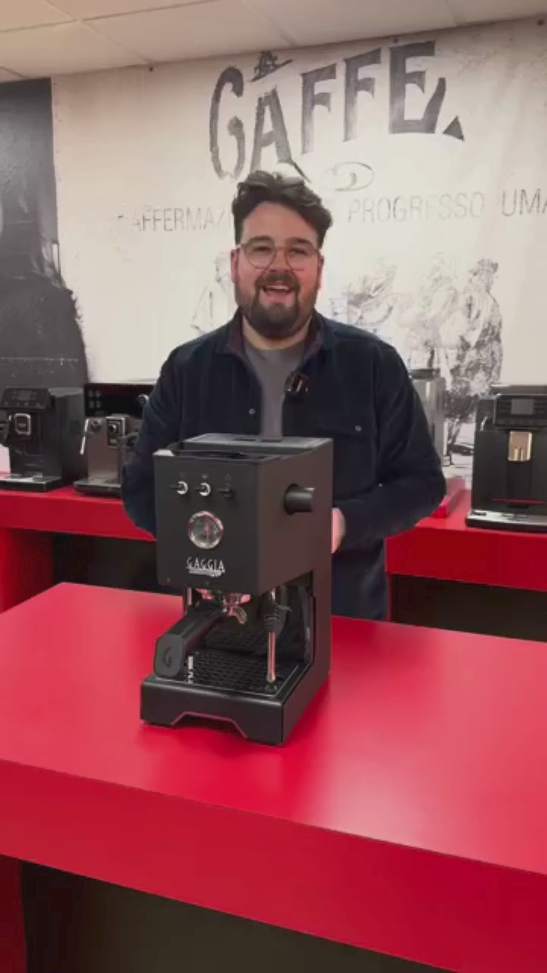 Gaggia Classic UP Espresso Machine – Italian 9-Bar Coffee Maker with Dual PID, Brass Boiler, Pressure Gauge, TFT Display, Steam Wand, 58mm Portafilter, 3-Year Warranty